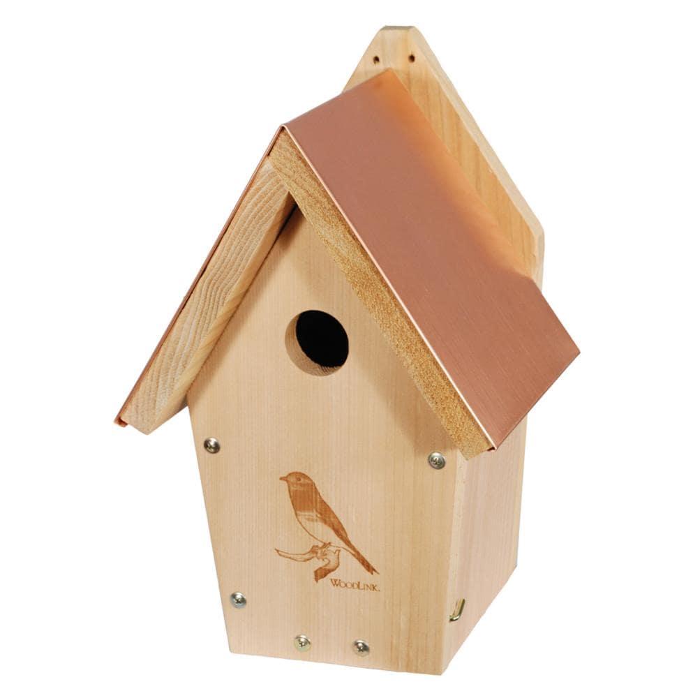 13" Cedar and Copper Bluebird Nesting Box