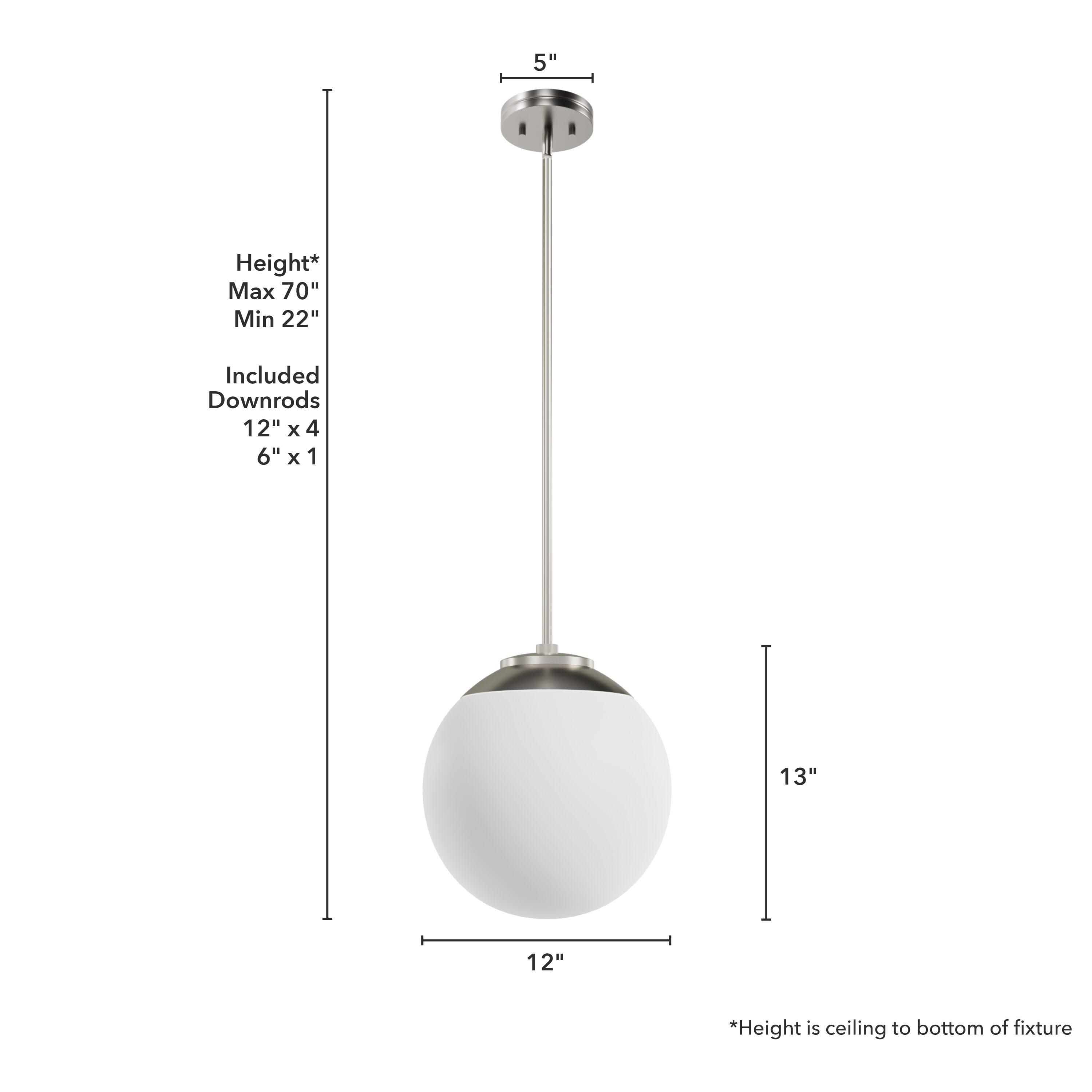 Hunter Fan Hepburn 1 - Light Sphere Globe Pendant
