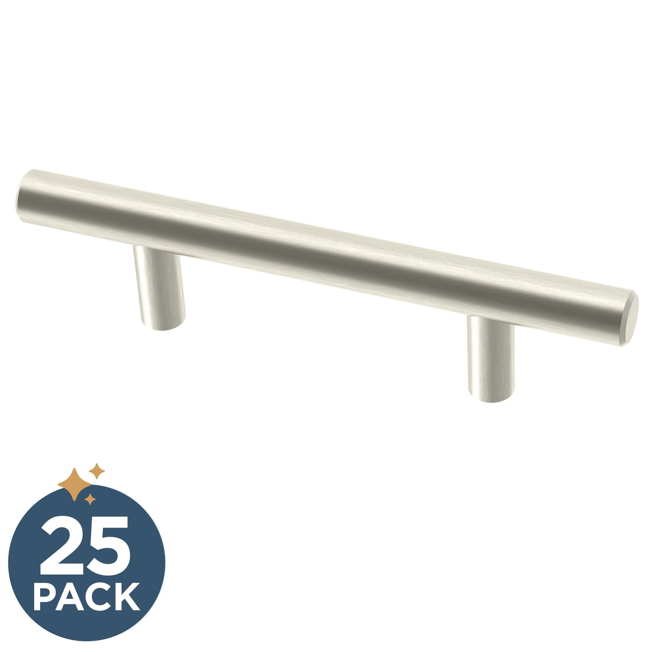 Brushed Stainless Steel Modern Cabinet Bar Pulls 5.39"