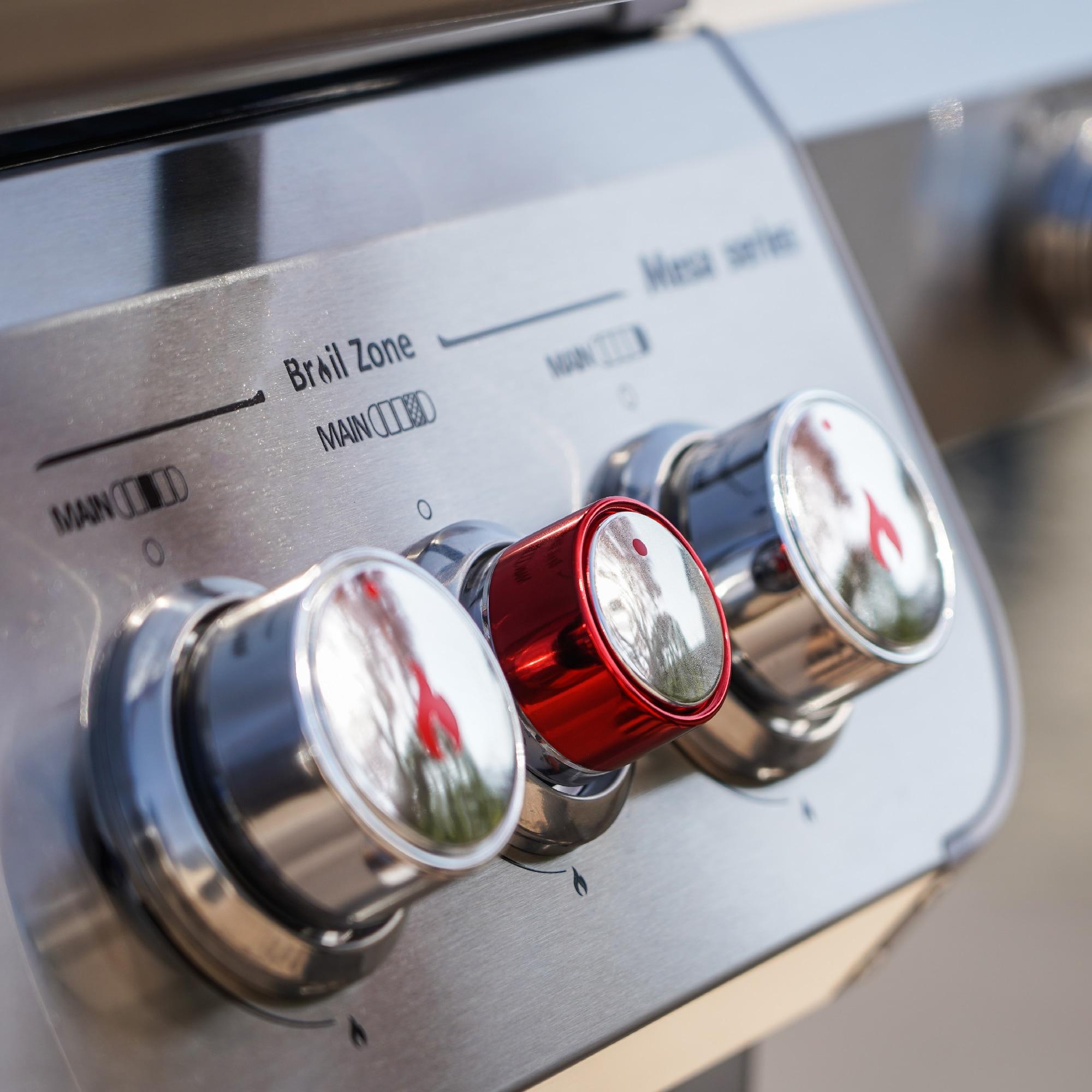 Monument Grills Mesa 415BZ,4-Burner Liquid Propane Infrared Gas Grill with Side Burner and Cabinet, 62,000 BTU – Perfect for Family BBQs