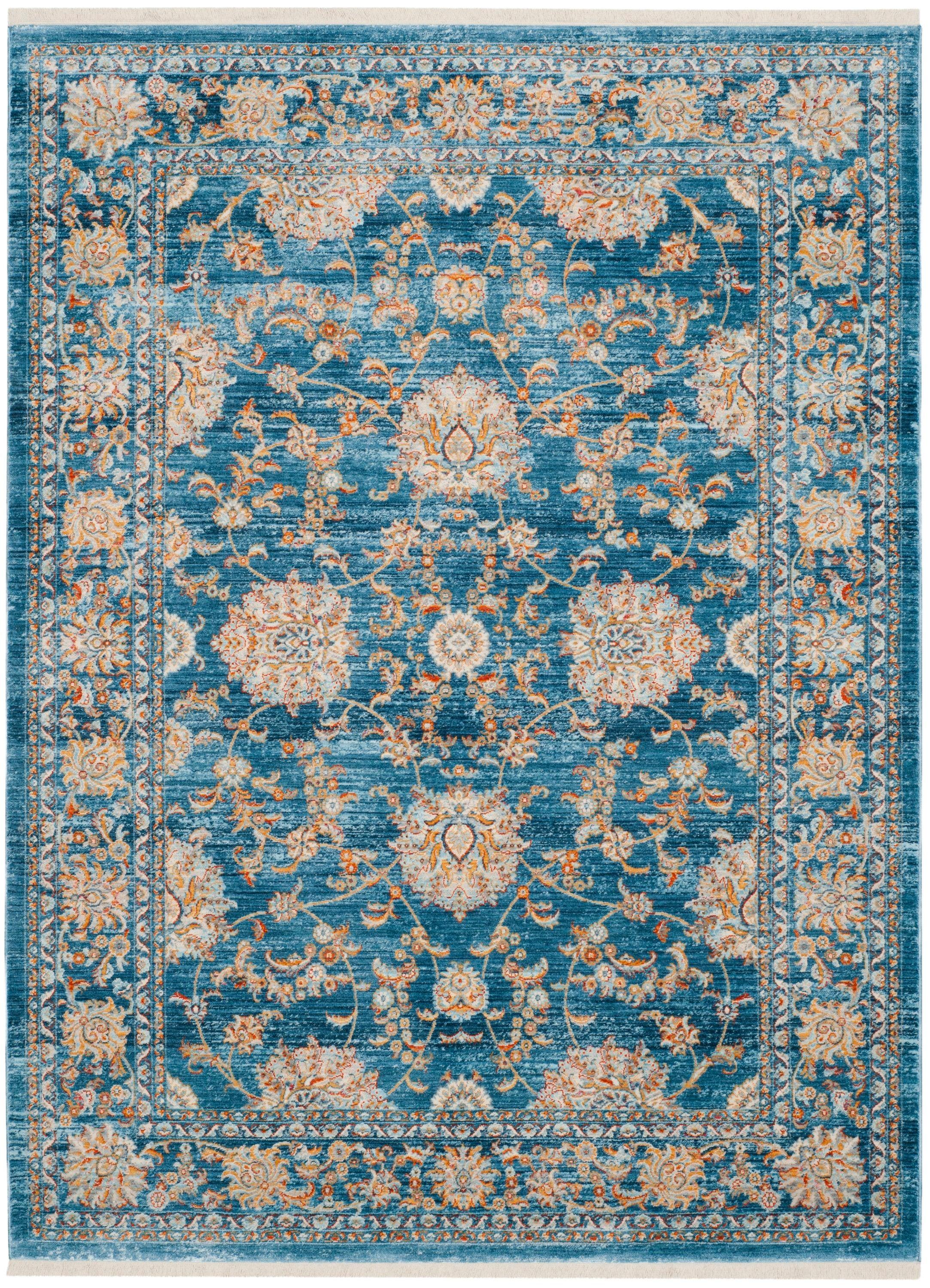 Vintage Persian VTP469 Power Loomed Indoor Area Rug - Turquoise/Multi - 5'x7'6" - Safavieh.