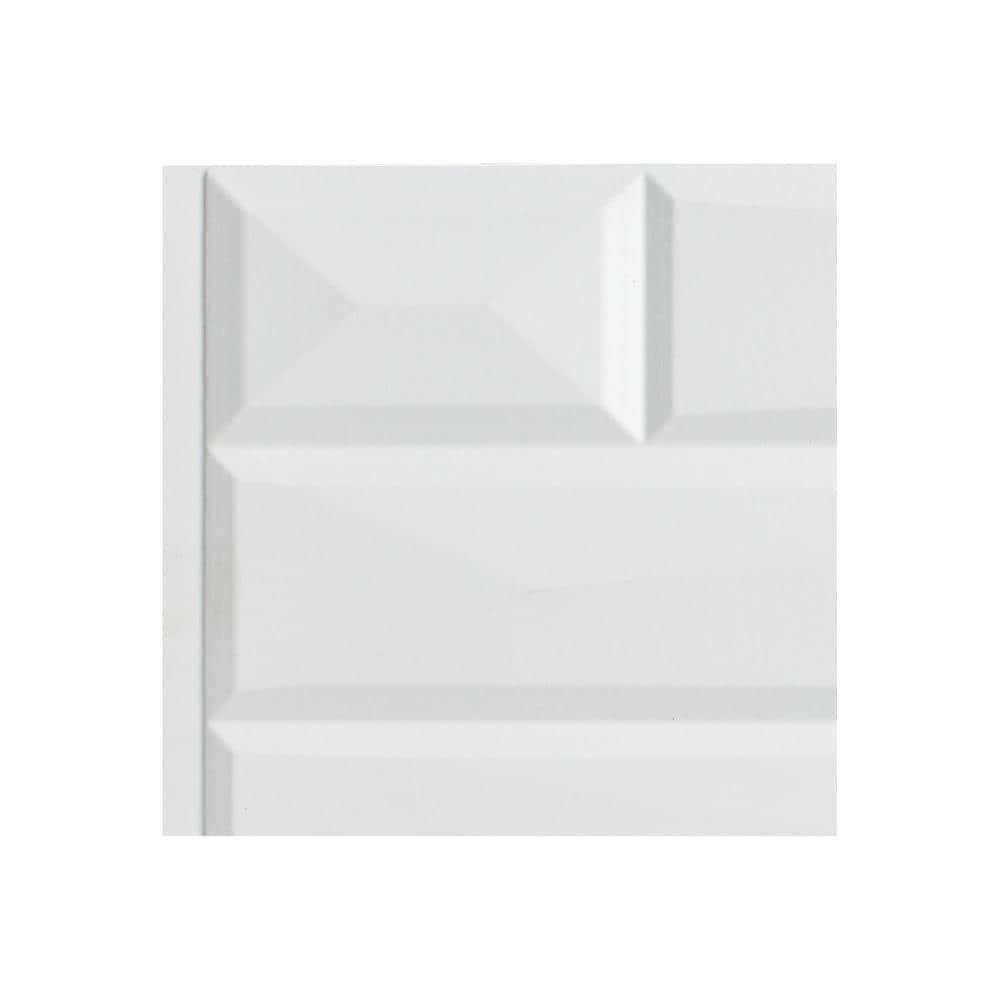 FASÄDE Vista Decorative Vinyl Backsplash Panel in Matte White (6X6 Inch Sample)