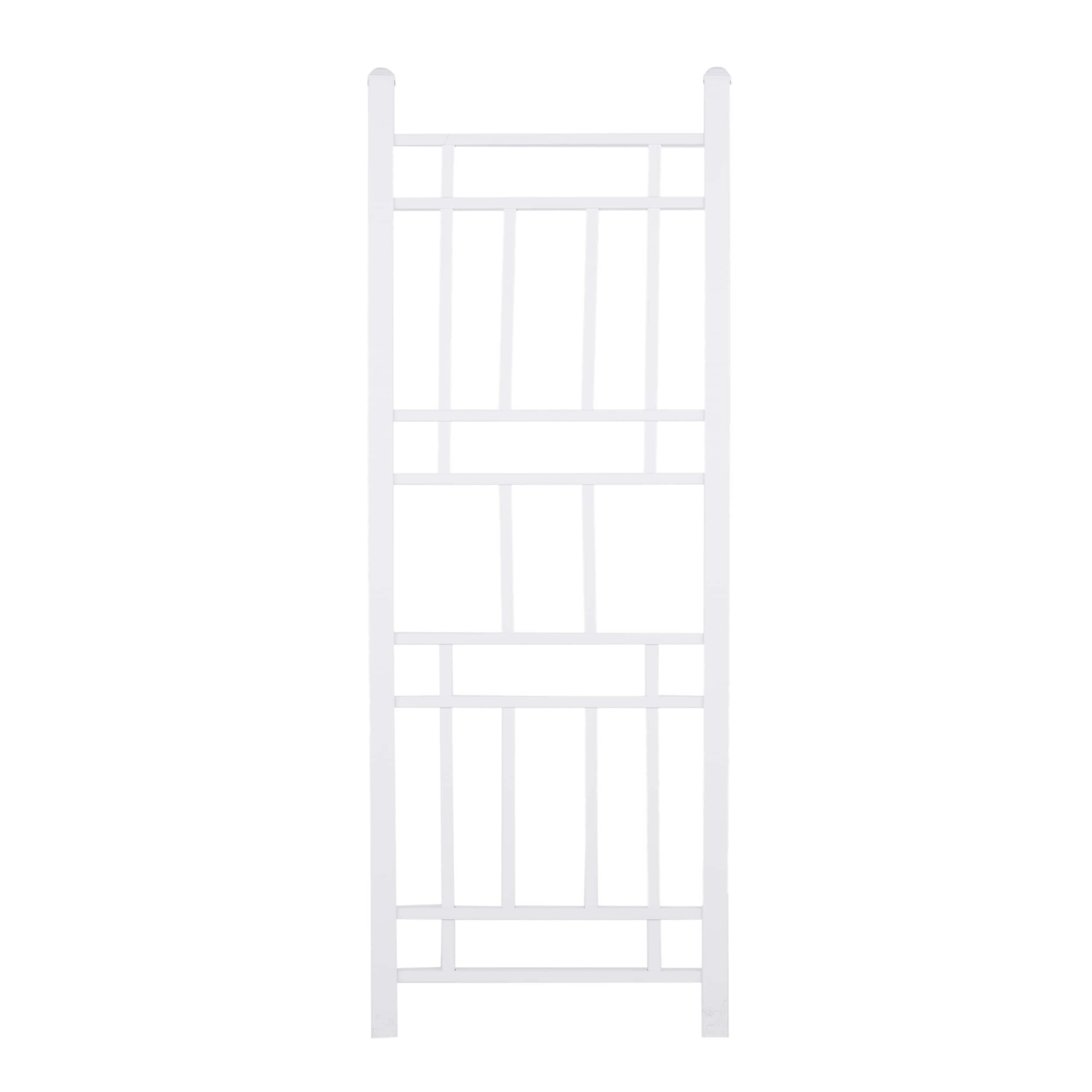 Dura-Trel Wellington 28"x75" Indoor Outdoor Garden Trellis Plant Support for Vines & Climbing Plants, Flowers, & Vegetables w/Ground Stakes White