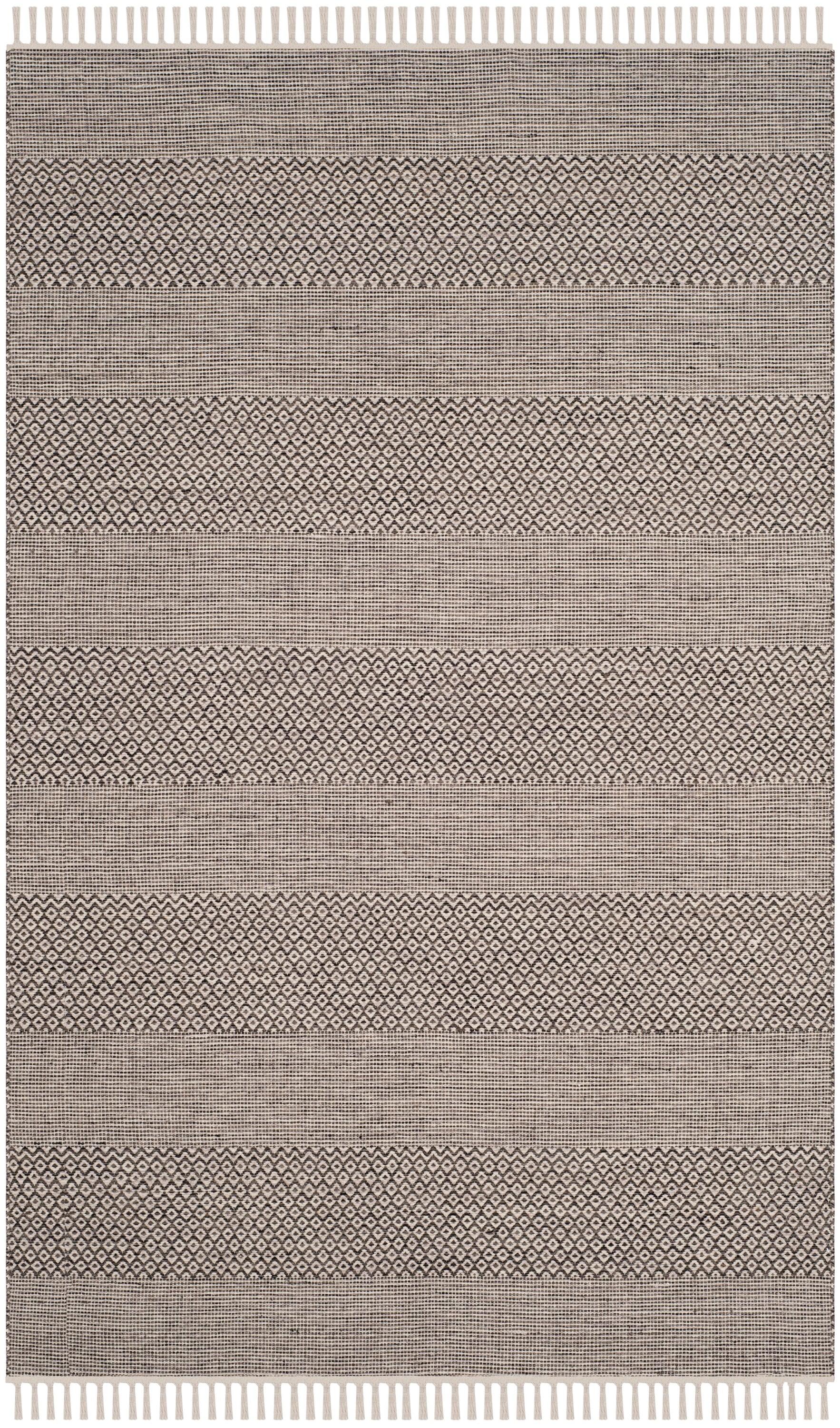 Montauk MTK330 Hand Woven Area Rug - Ivory/Anthracite - 6'x9' - Safavieh.
