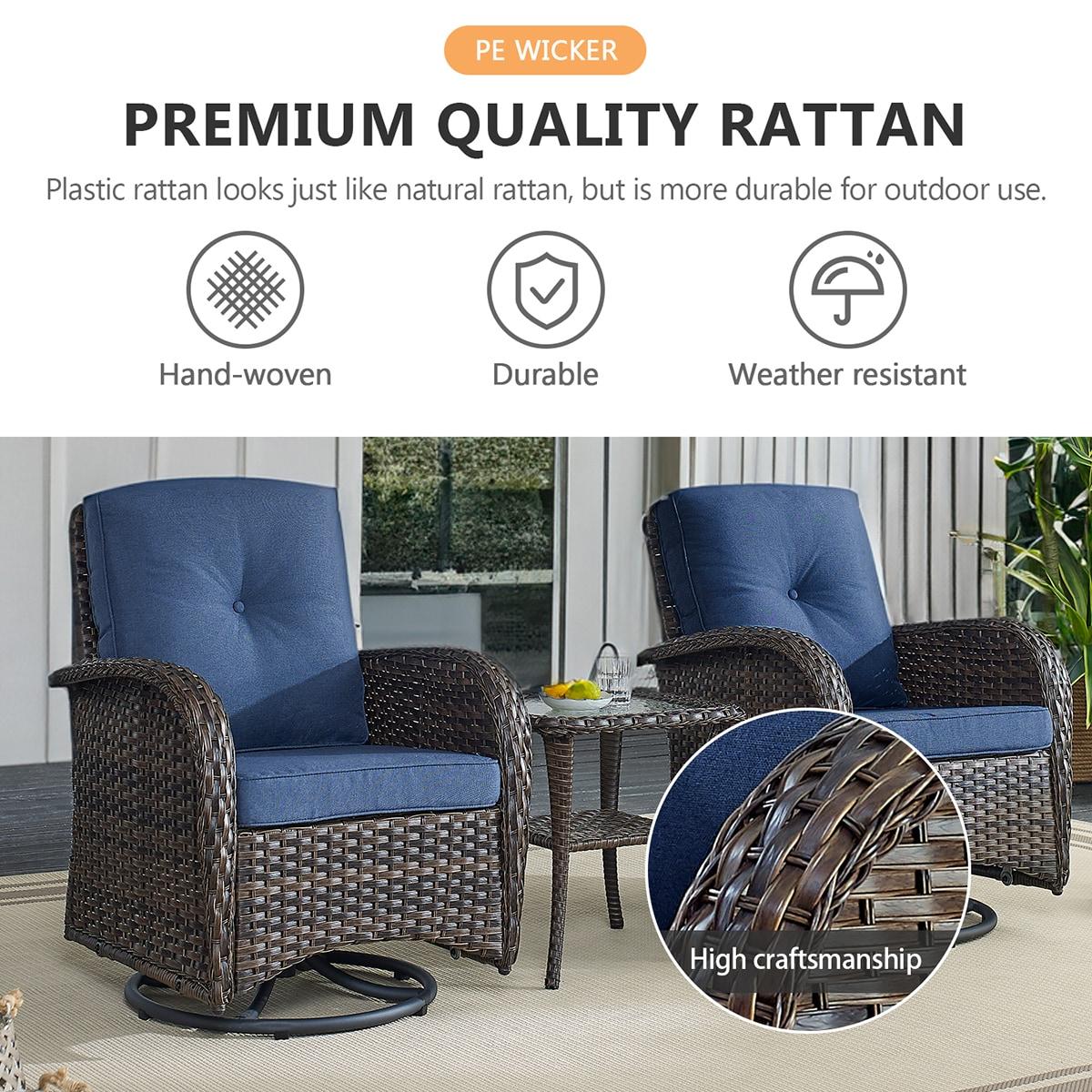 POCASSY Wicker Outdoor Glider