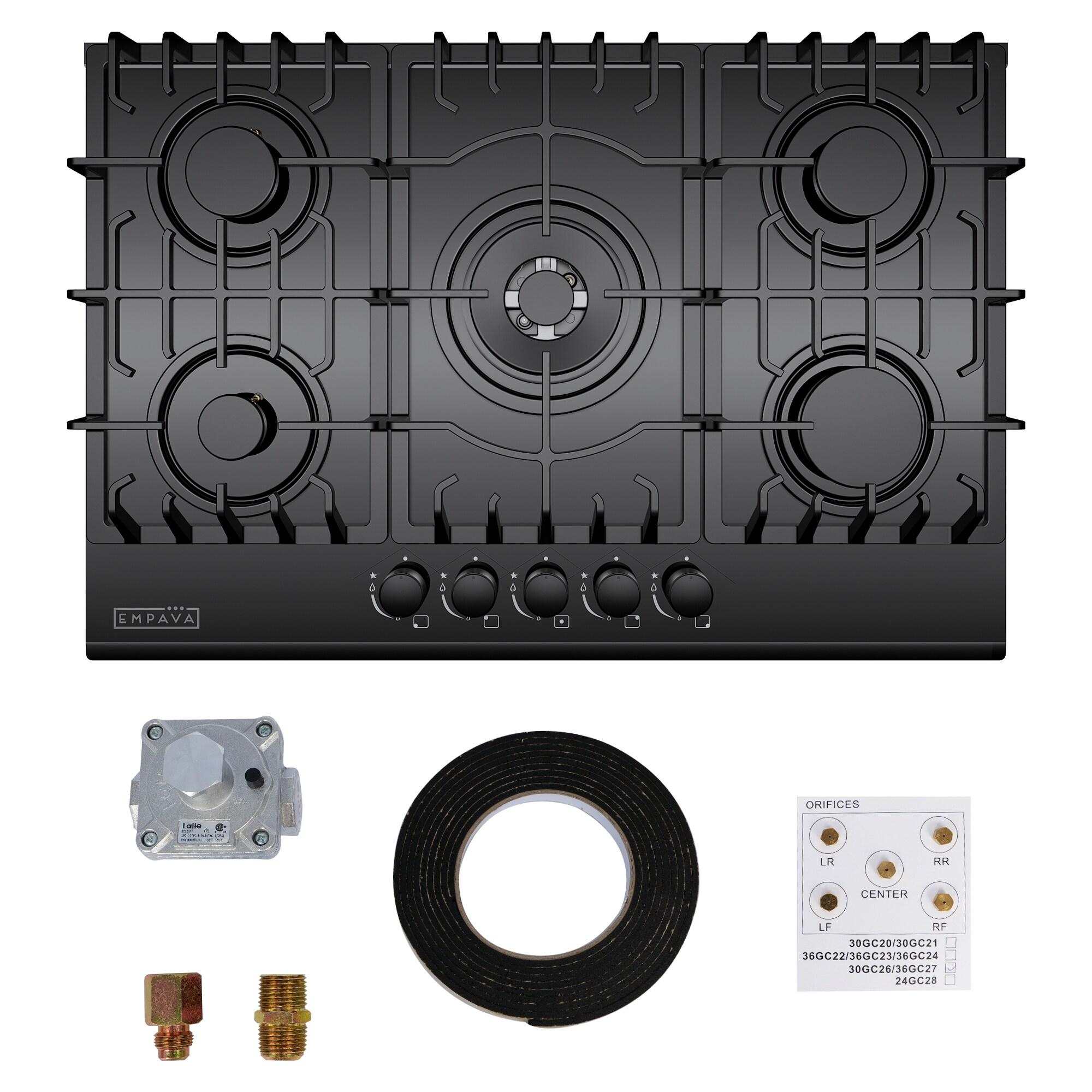 Empava 30" Black 5 Burner Cooktop