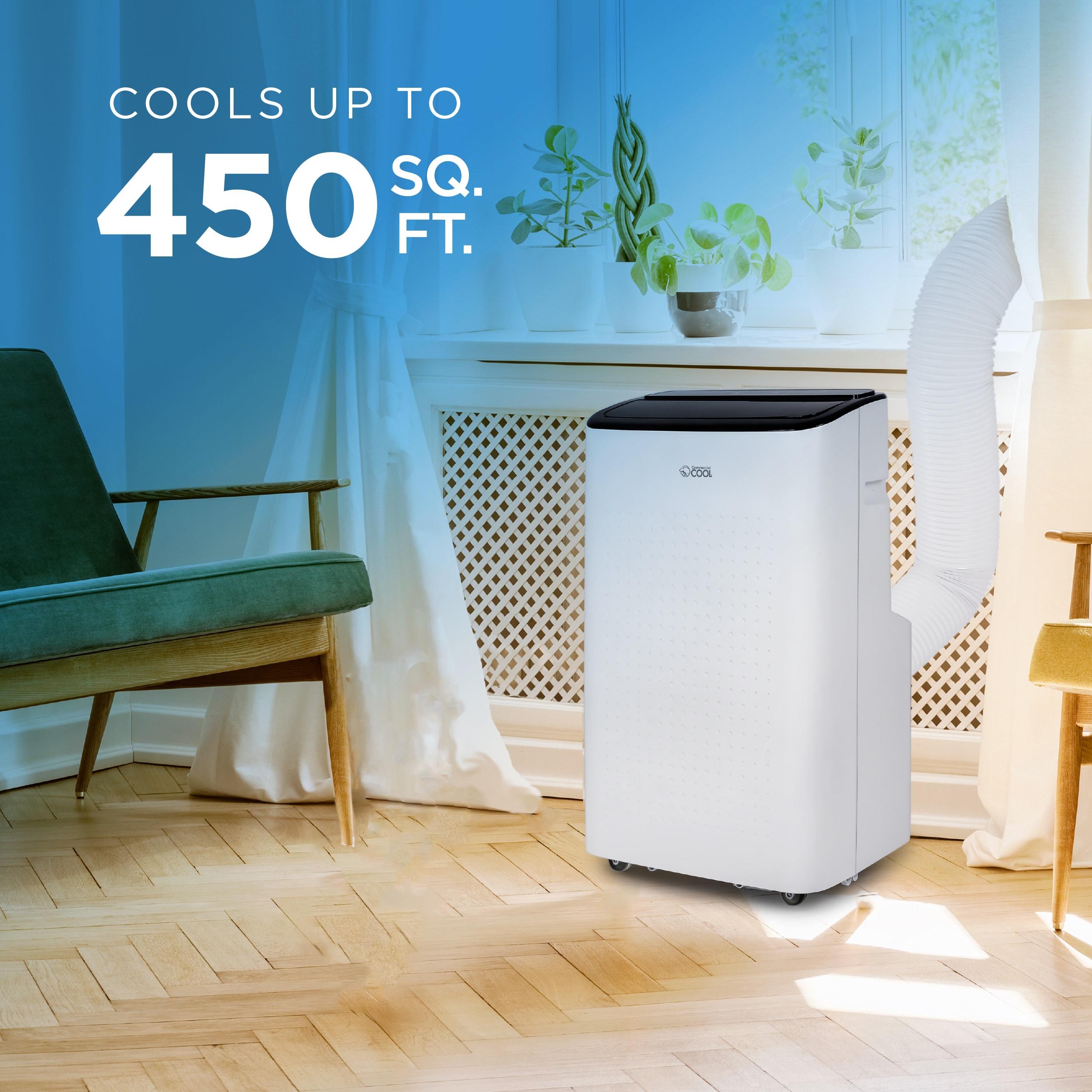 Commercial Cool 6,350 BTU SACC/CEC Smart Portable Air Conditioner, 9,000 BTU ASHRAE 128, White