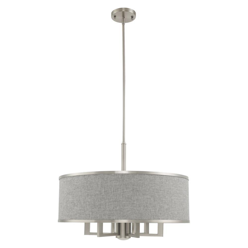 Livex Lighting Park Ridge 6 - Light Chandelier in Brushed Nickel