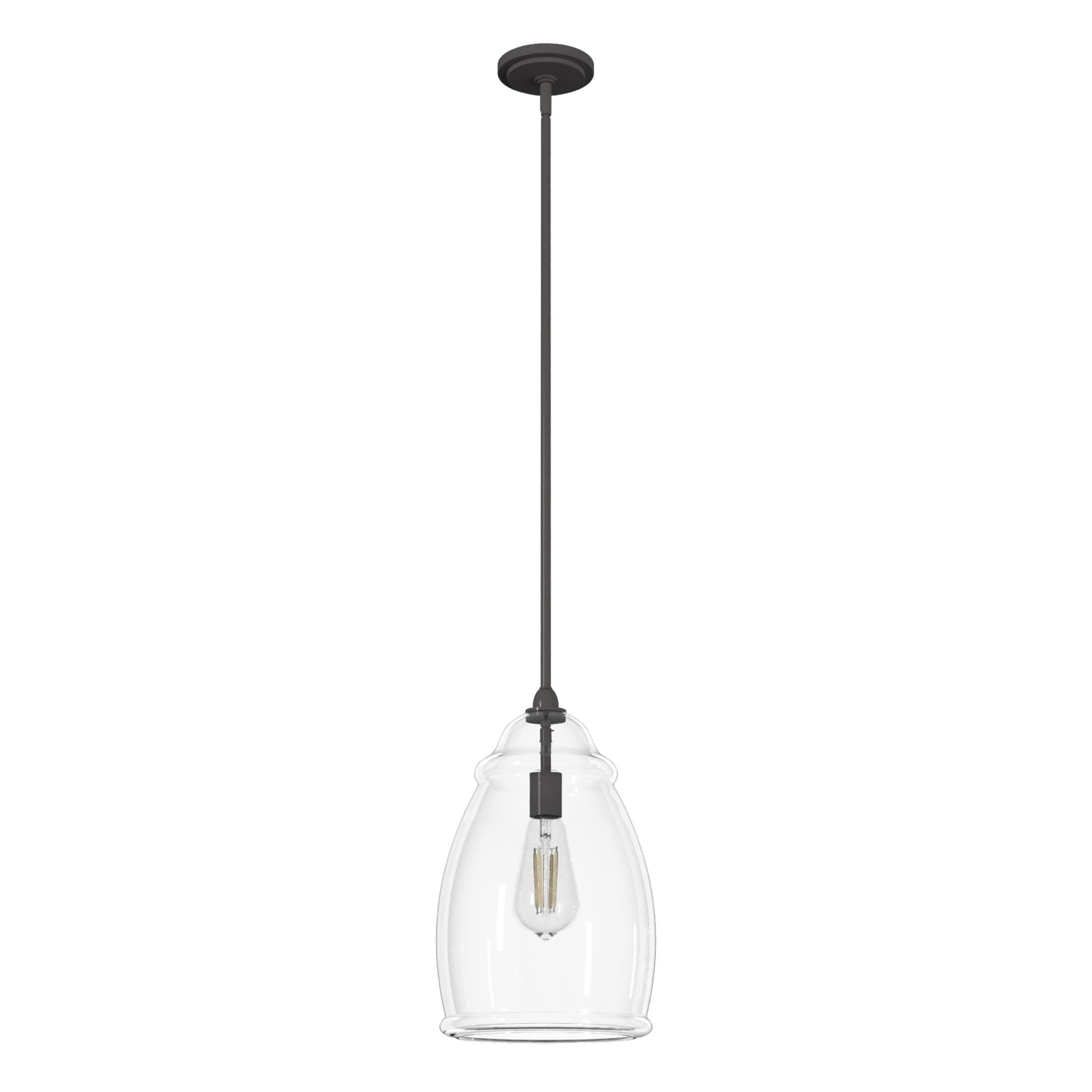 Dunshire 1 Light Noble Bronze Pendant with Glass
