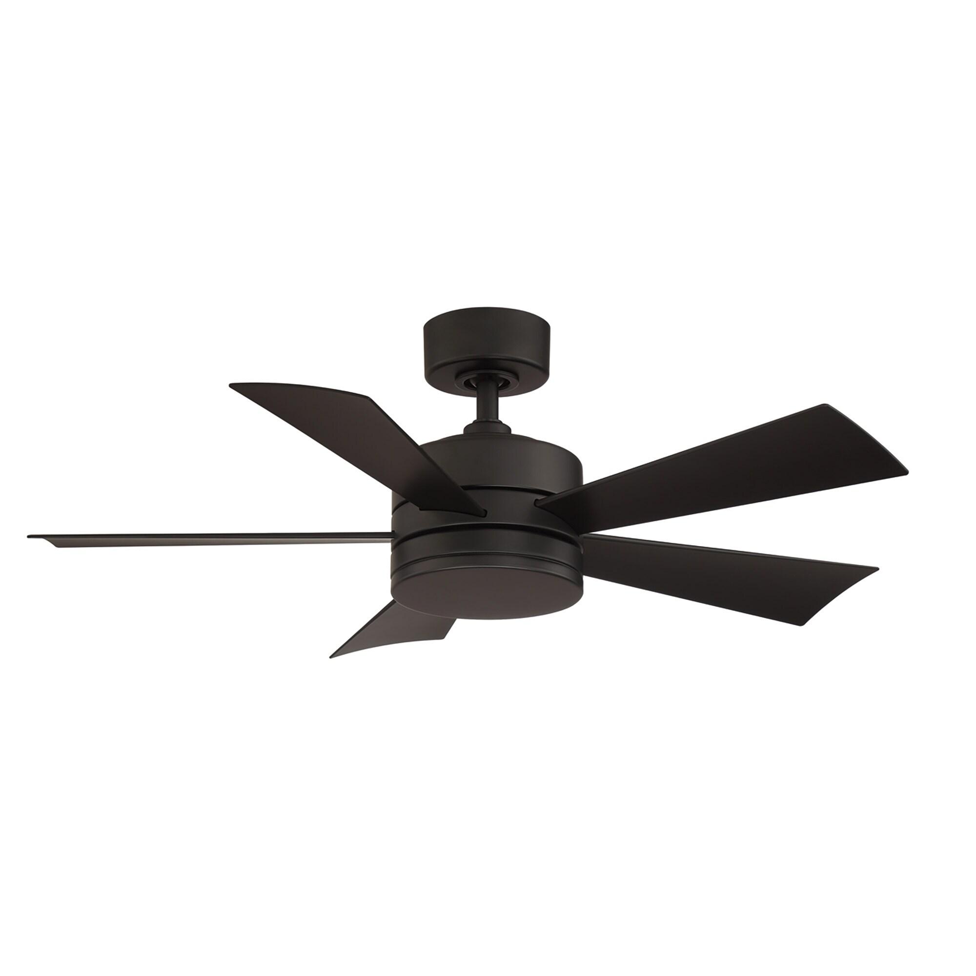 Wynd 5 - Blade Outdoor /Indoor Smart Ceiling Fan with Remote Control and LED Light Kit Included, Works With Alexa and iOS or Android App