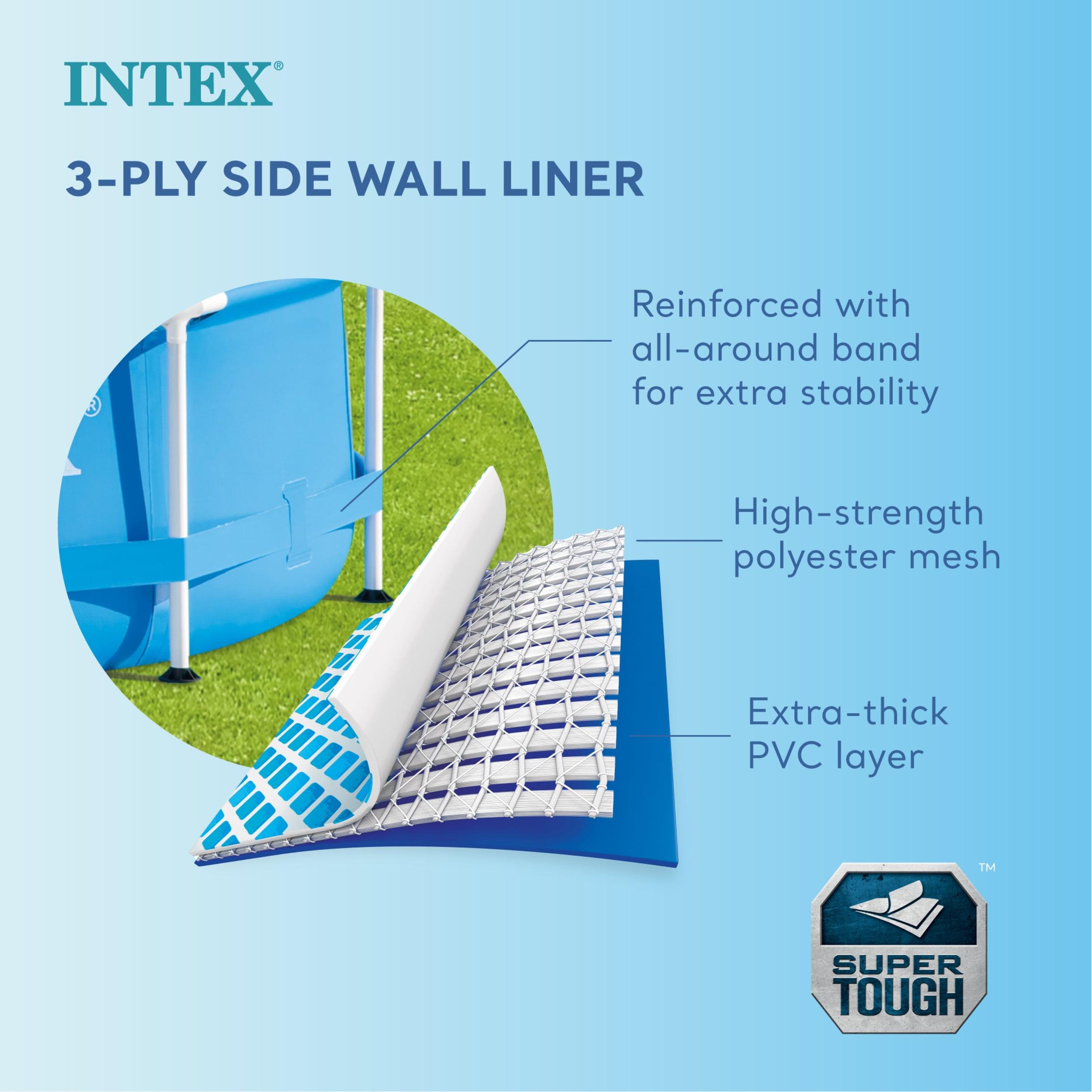 Intex Intex Metal Frame Round Above Ground Swimming Pool w/Pump