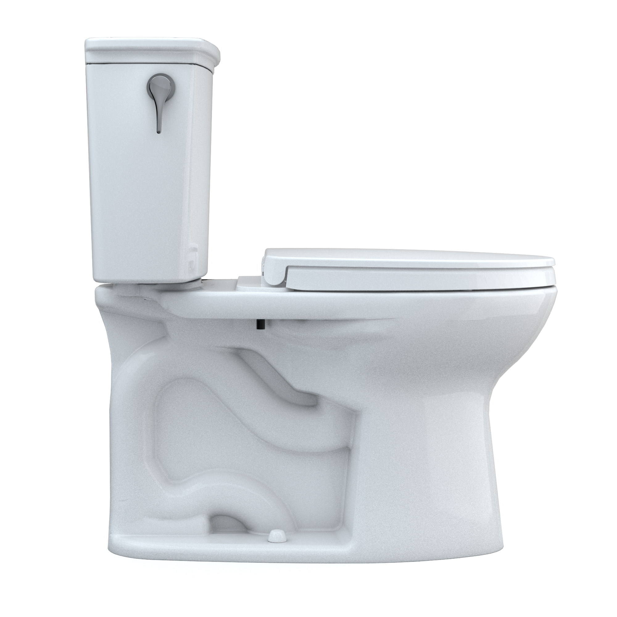 White Vitreous China Elongated Two-Piece Toilet with SoftClose Seat
