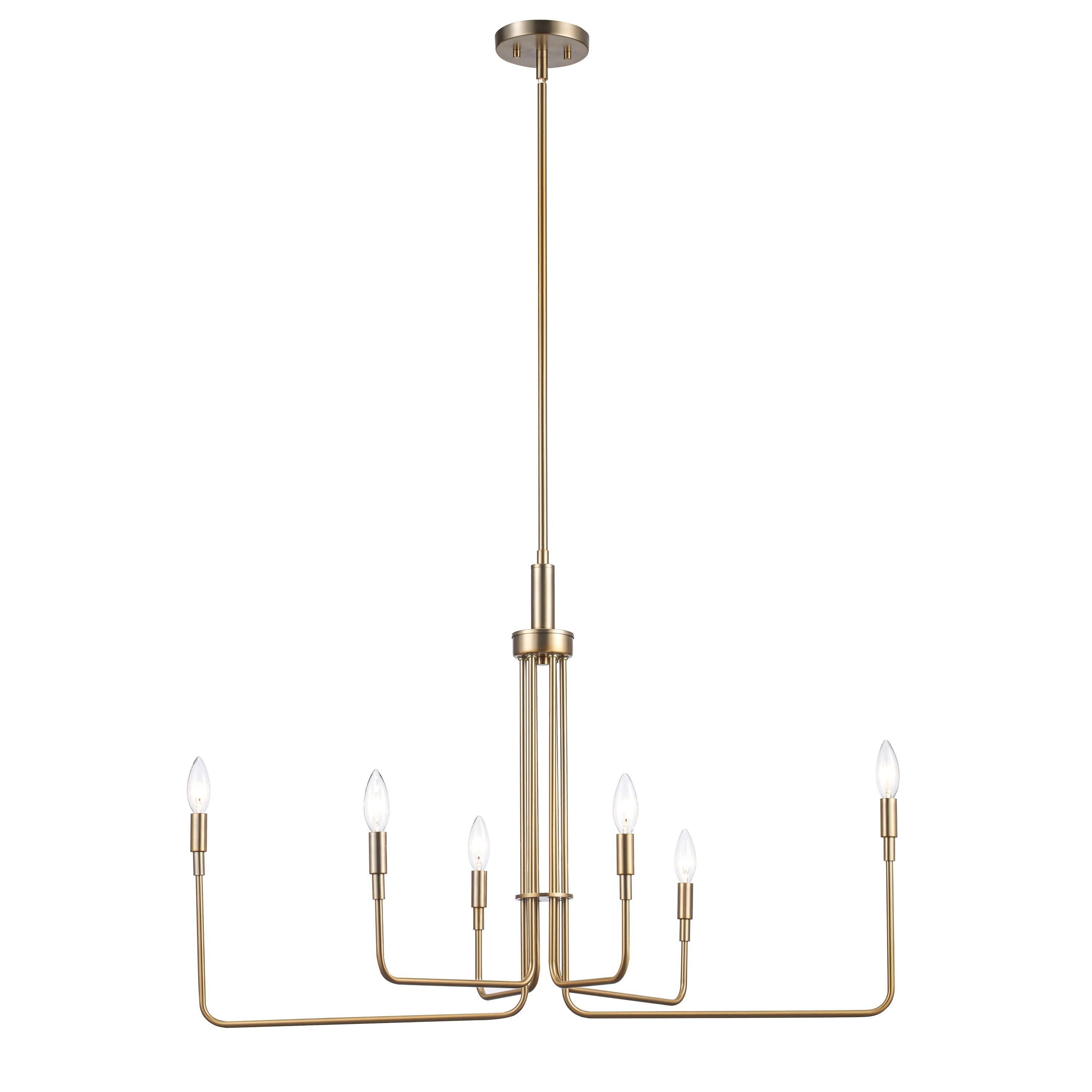 Charlotte Midcentury Modern Antique Gold Cluster Chandelier