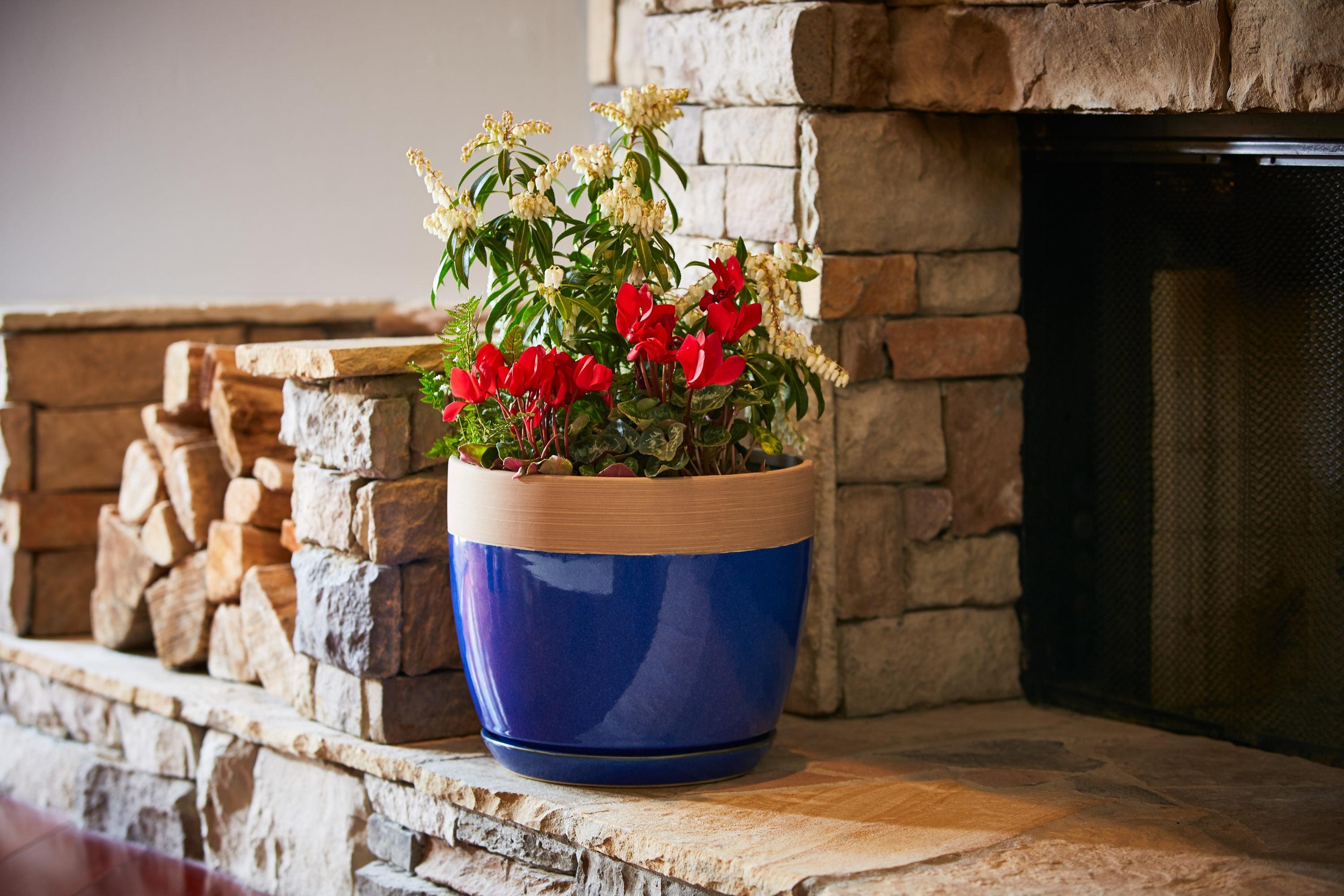 Southern Patio 12" Ana Planter in Navy Finish - Southern Patio