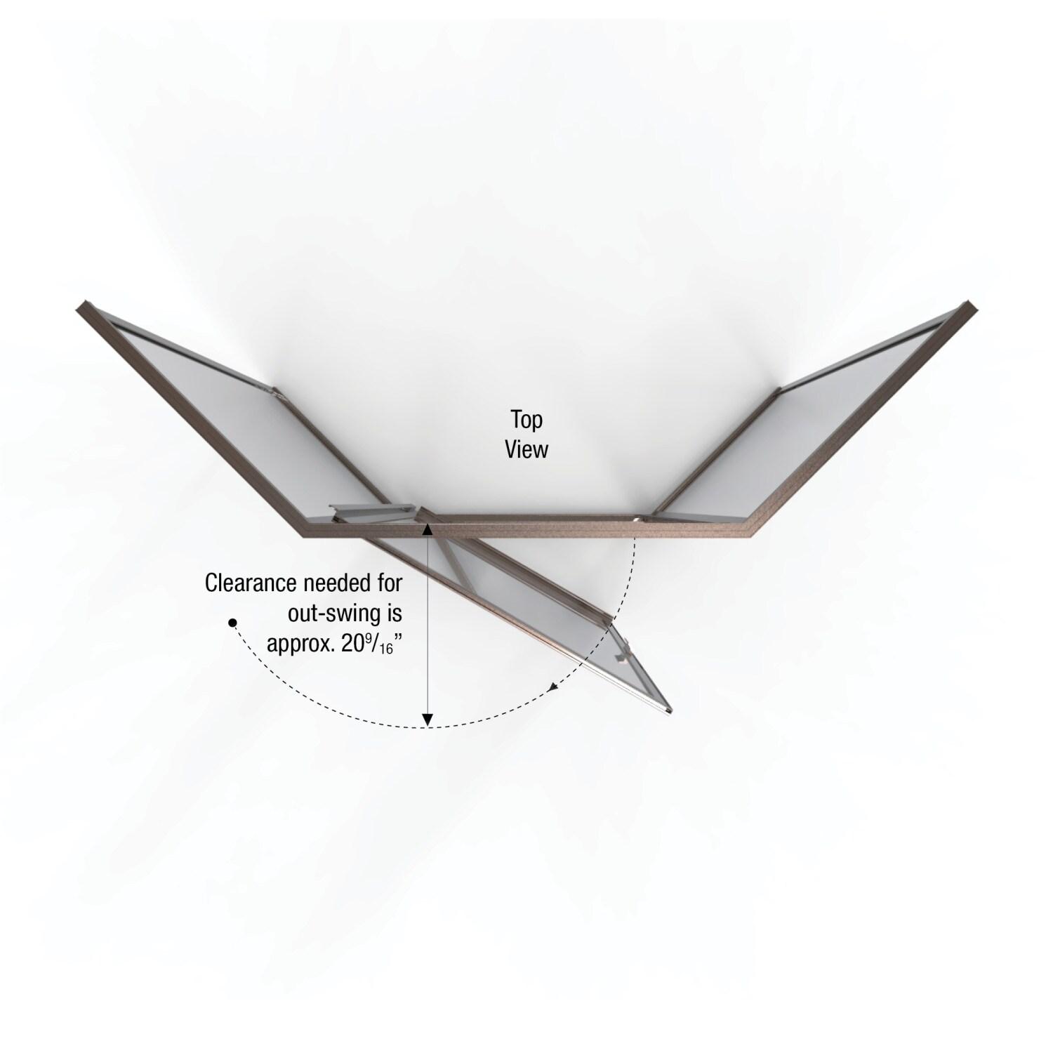 Basco Deluxe W 68.625'' H Framed Neo-angle Reversible Shower Enclosure DLXH60A1668CLOR