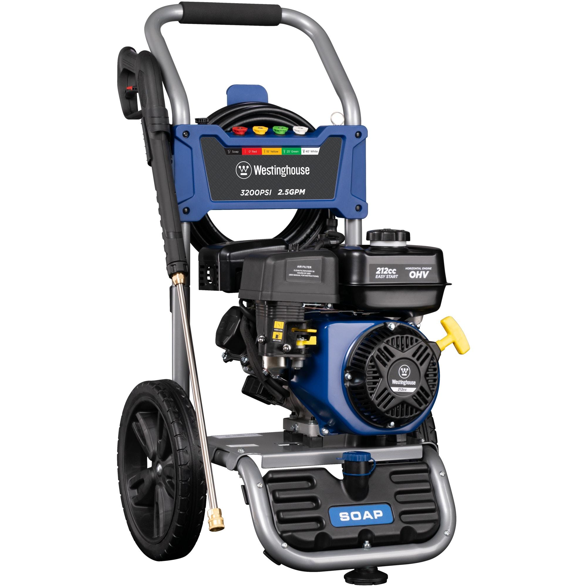 Westinghouse 3200-PSI, 2.5-GPM Gas Pressure Washer with 5 Nozzles & Soap Tank