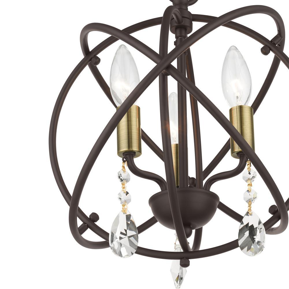Livex Lighting Aria 3 - Light Chandelier in  Bronze