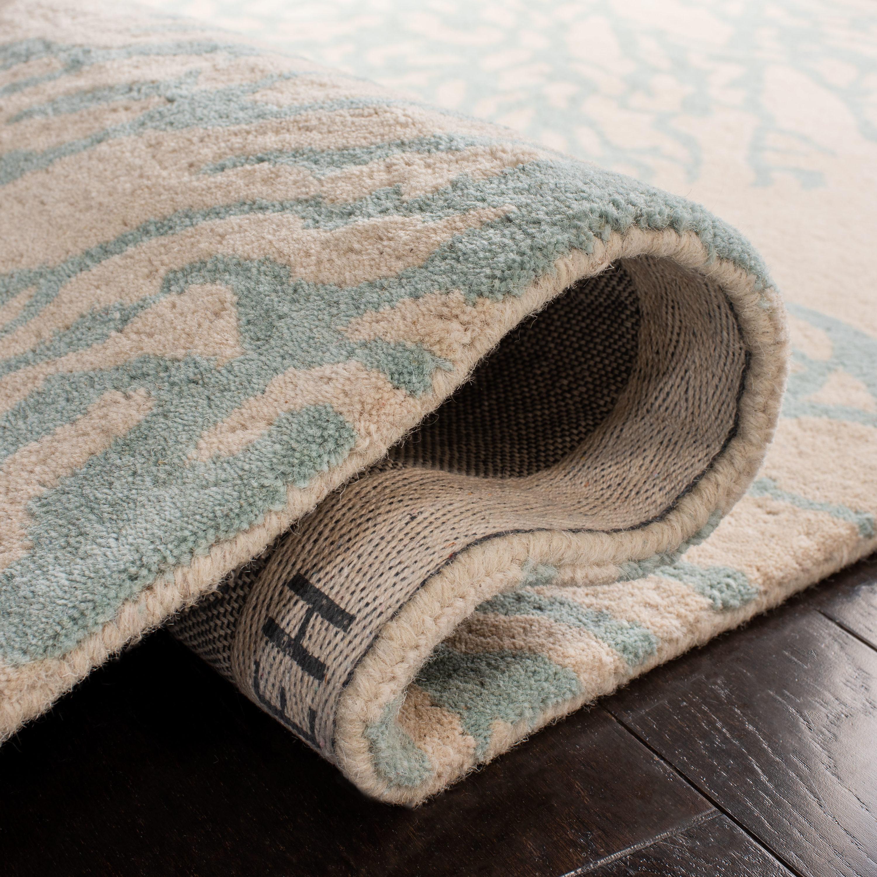 Bella BEL115 Hand Tufted Area Rug - Beige/Blue - 8'9"x11'9" - Safavieh..