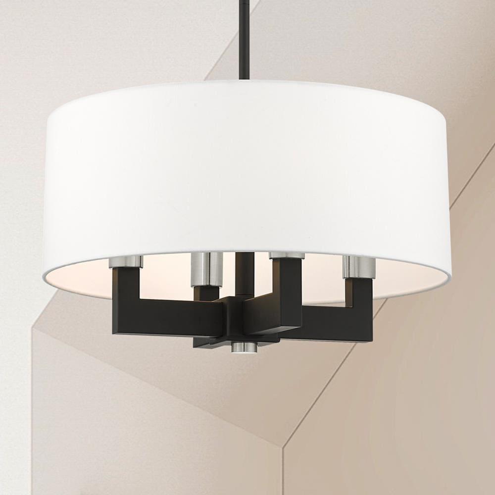 Livex Lighting Cresthaven 4 - Light Chandelier in  Black