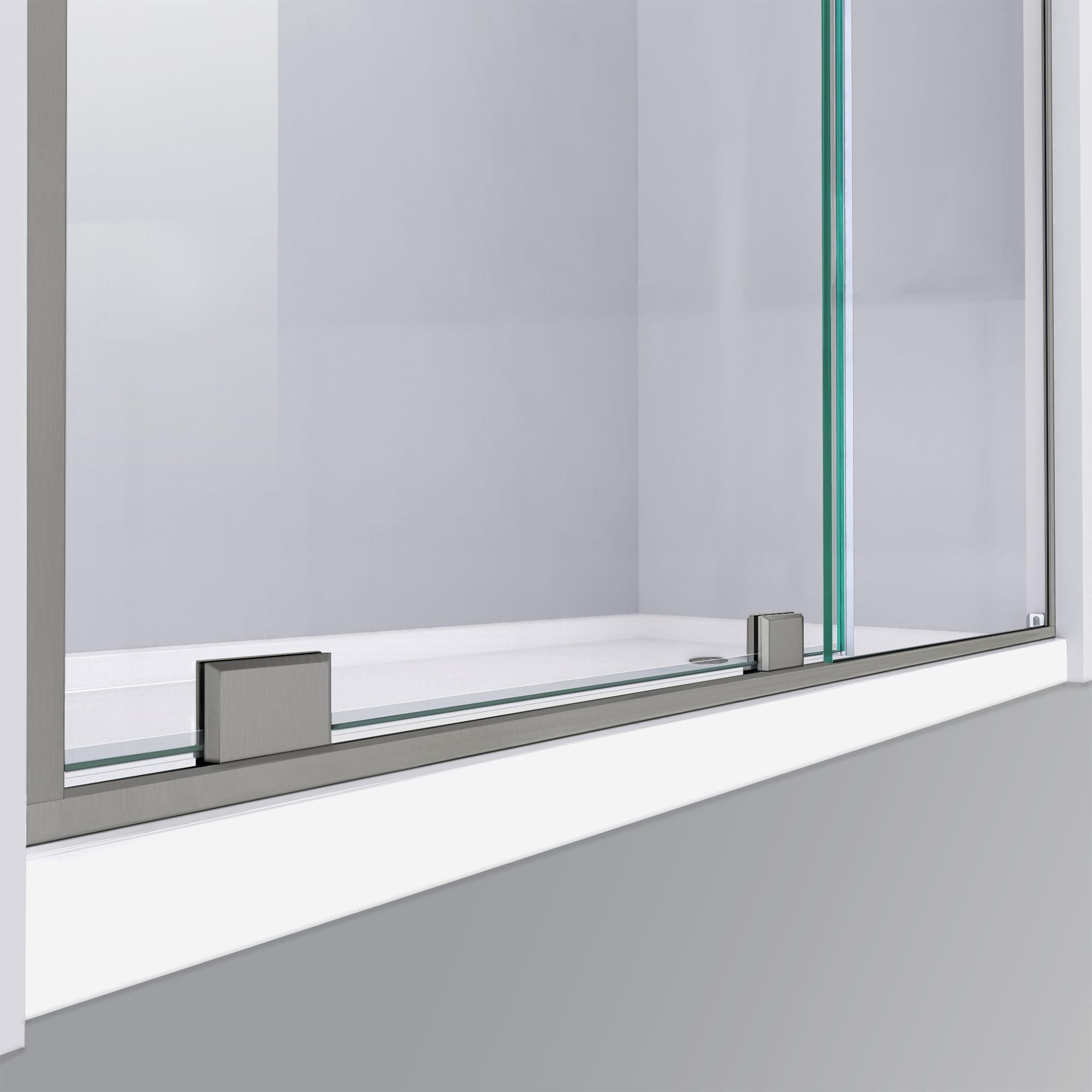 Mirage-Z 56'' W x 58" H Single Sliding Frameless Tub Door with ClearMax™ Technology