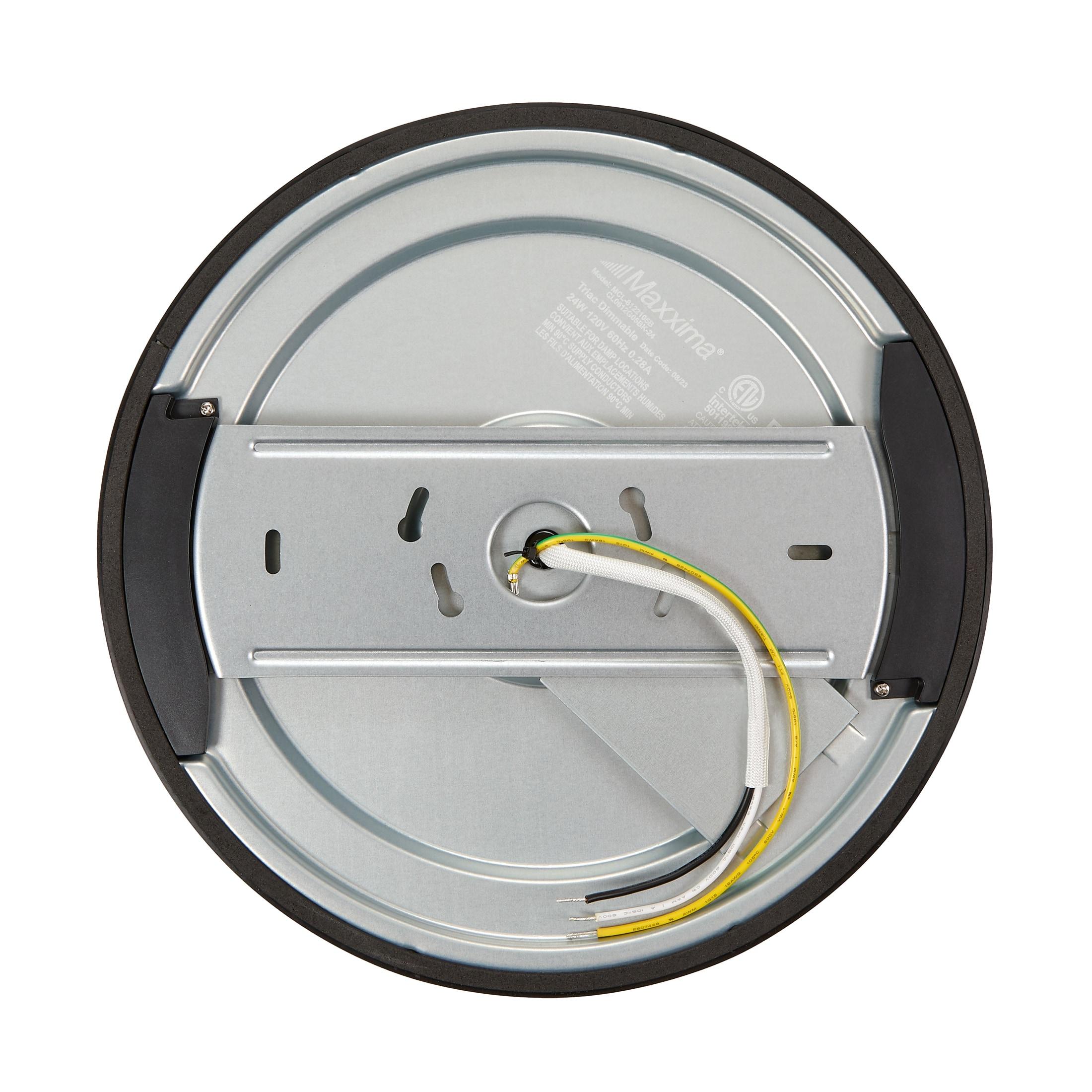 Maxxima 12 in. LED Flush Mount Ceiling Light, 5 CCT Round Panel Light