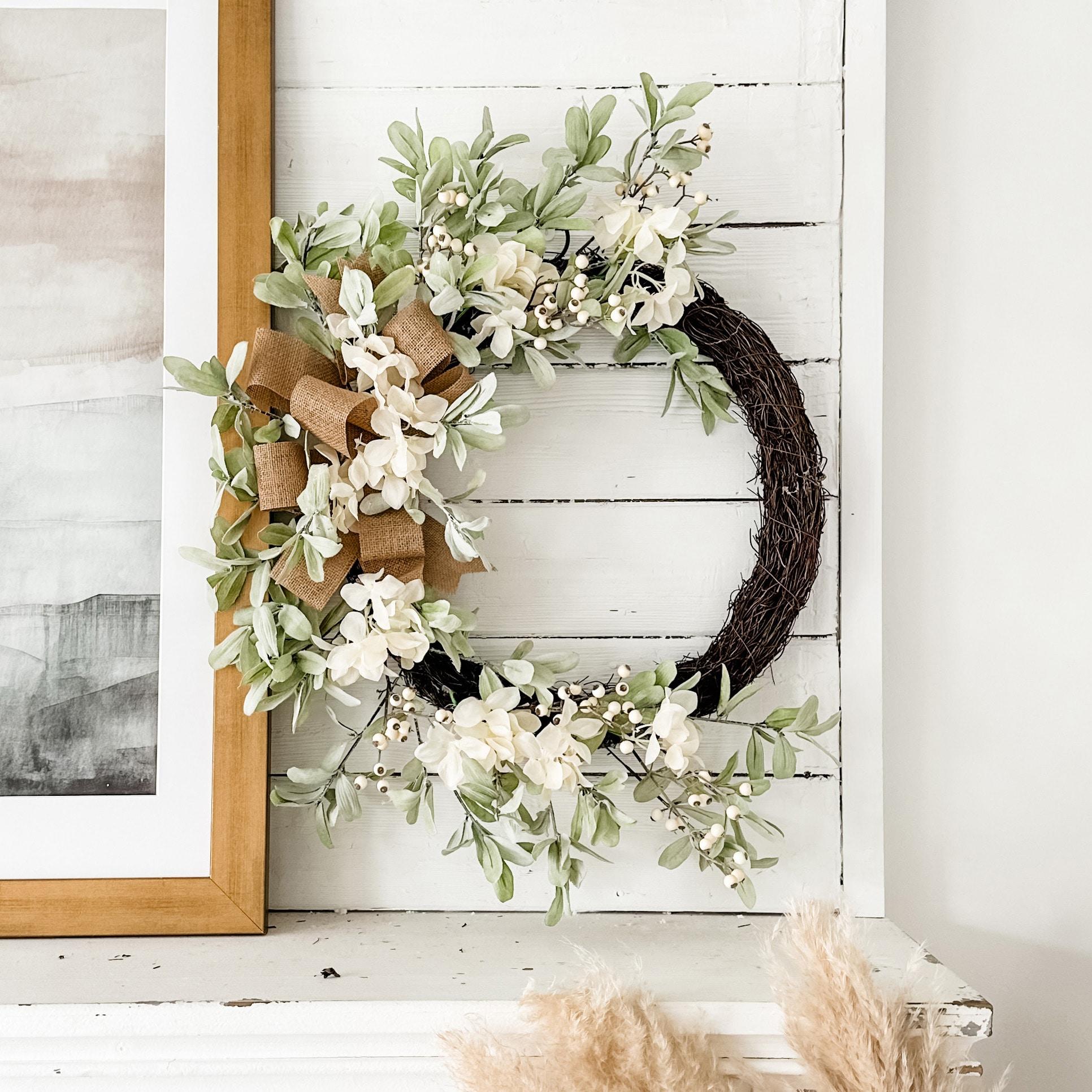 Haute Decor Faux Hydrangea 24'' Wreath