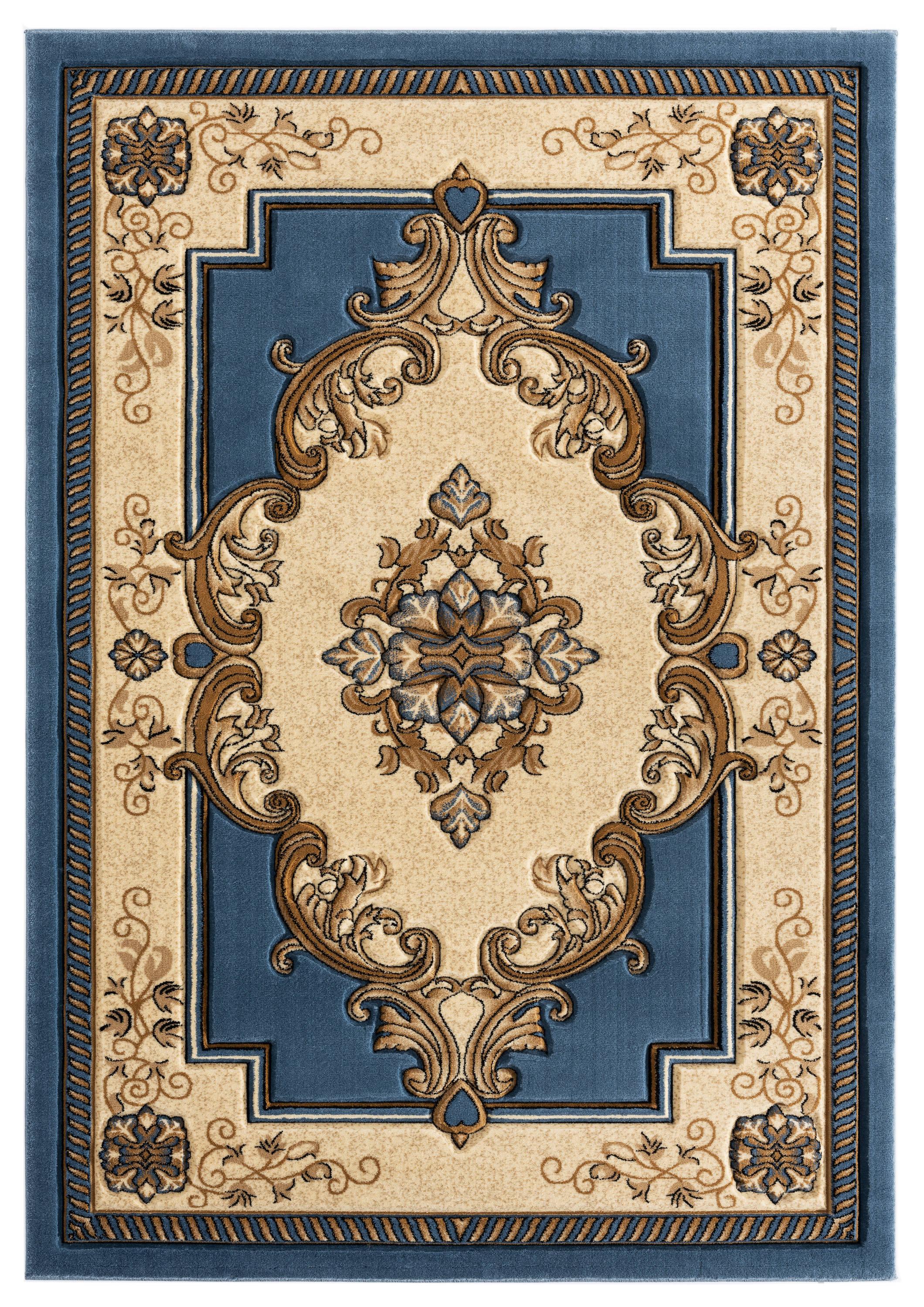United Weavers Bristol Area Rug 2050 10560 Fallon Blue Curls Petals 2' 7" x  4' 2" Rectangle