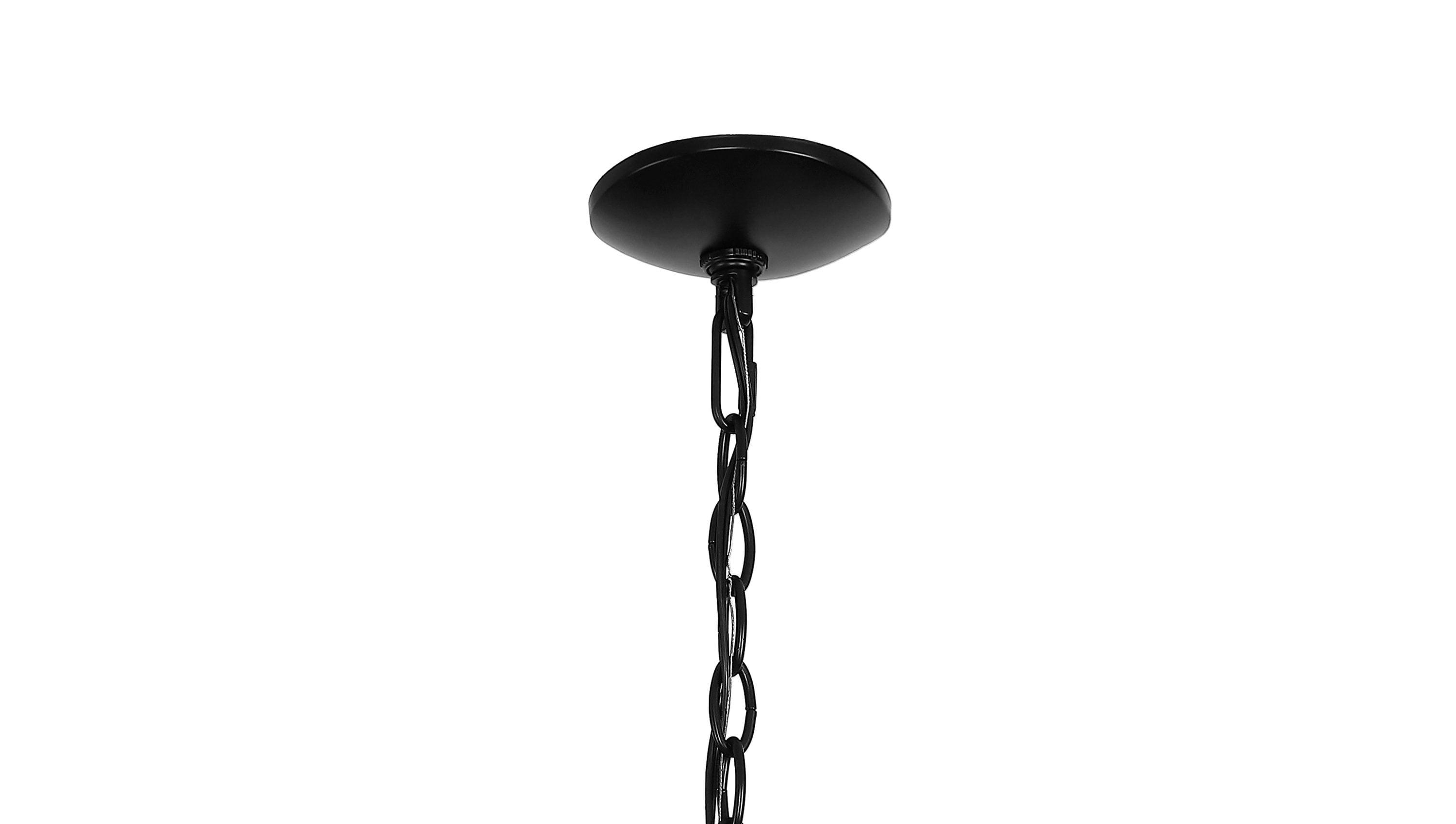 JONATHAN Y JYL7554A Coronet 33.5" 8-Light Iron/Seeded Glass Rustic Farmhouse Round LED Chandelier, Industrial, Vintage for living room, dinning room, bedroom Bulb Included, Oil Rubbed Bronze