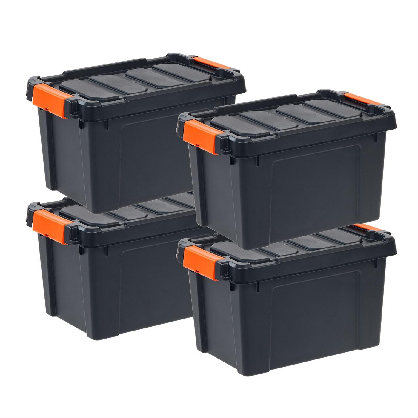 20 Qt./5 Gal. Heavy-duty Stackable Storage Tote (Set of 4)