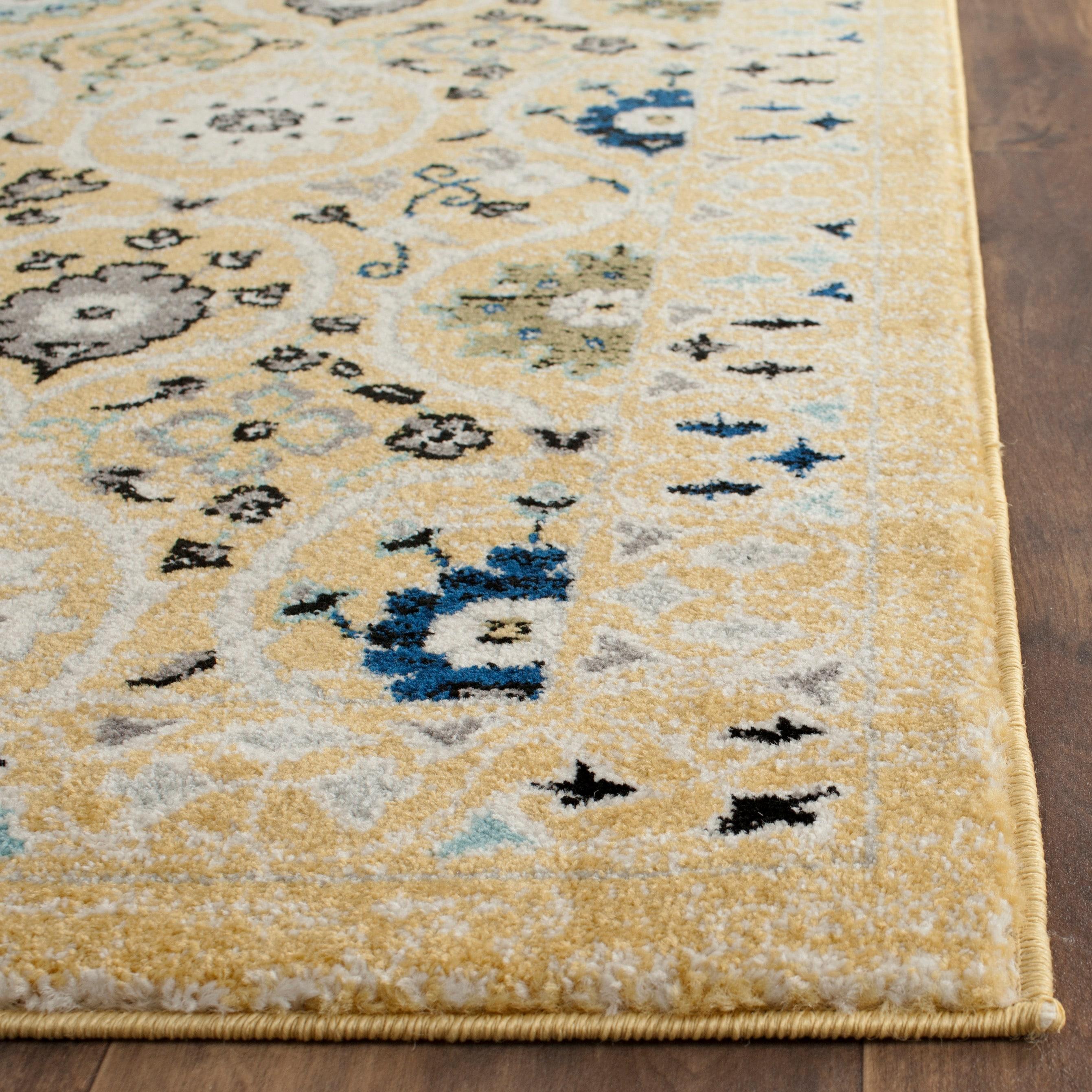 Evoke EVK210 Power Loomed Area Rug - Gold/Ivory - 8'x10' - Safavieh.