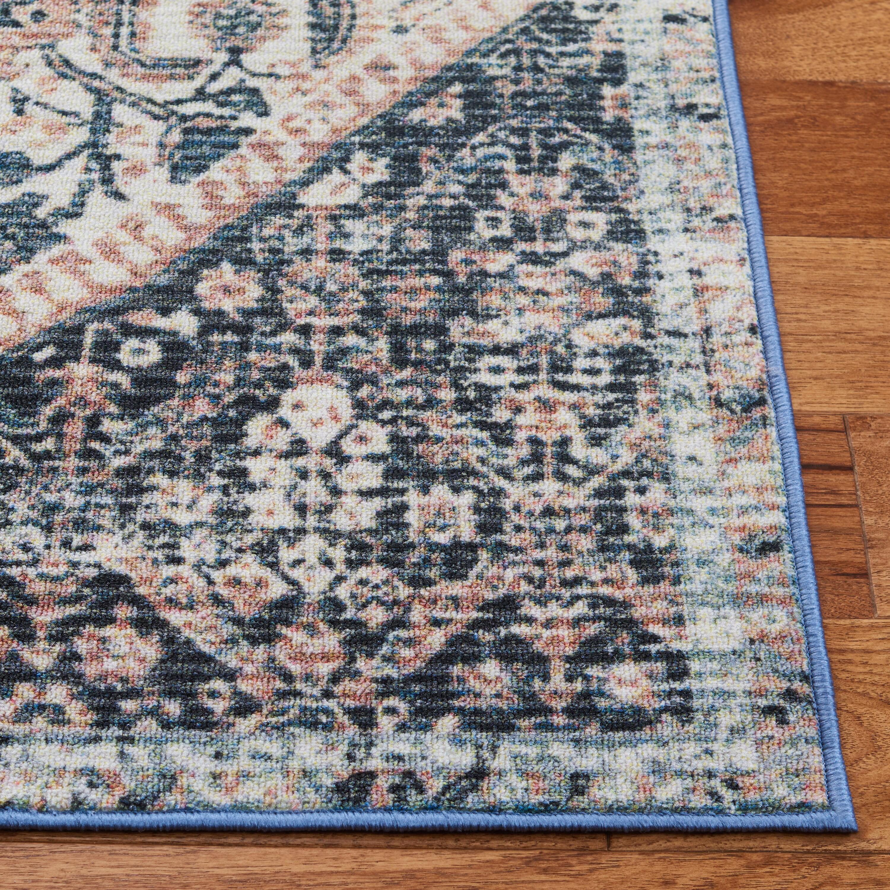 Journey JNY150 Power Loomed Machine Washable Slip Resistant Area Rug - Ivory/Pink - 5'5"x7'7" - Safavieh