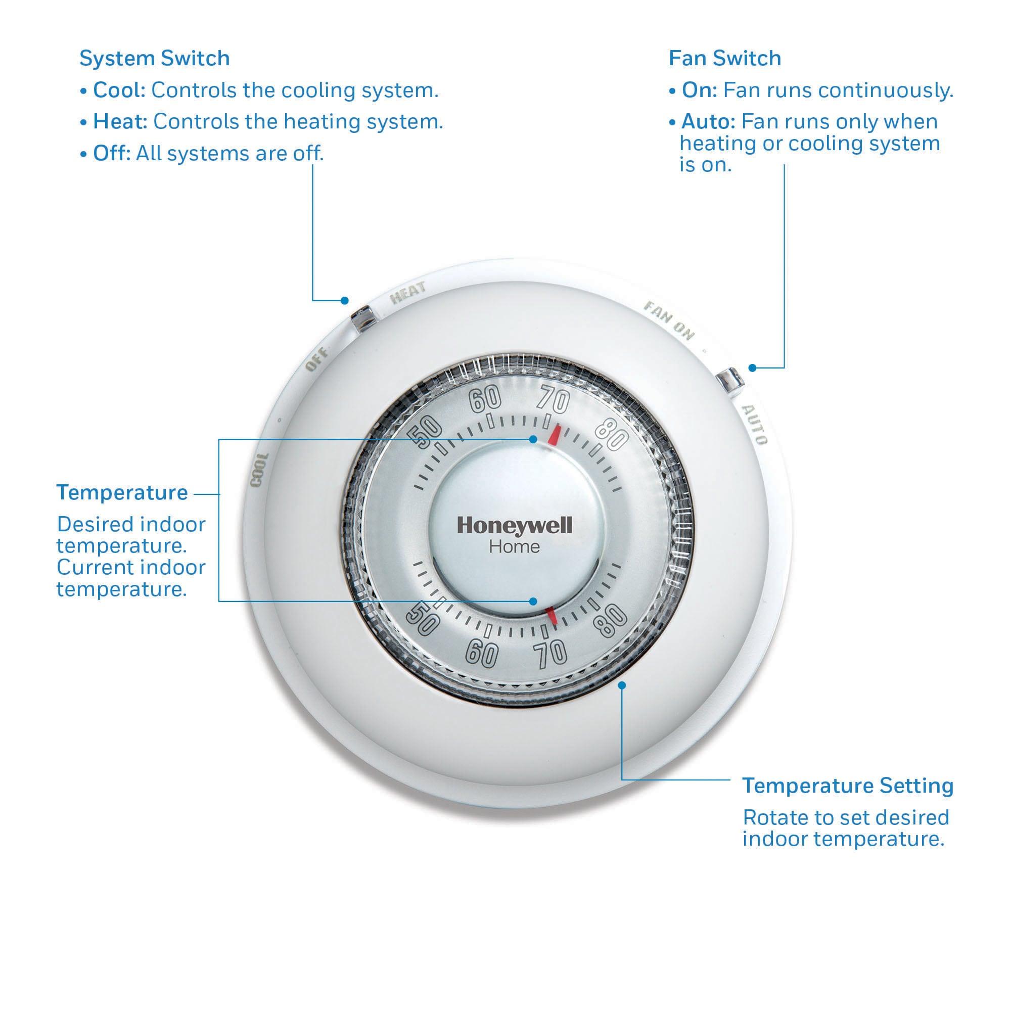 Honeywell Round Mechanical Thermostat Heat Only