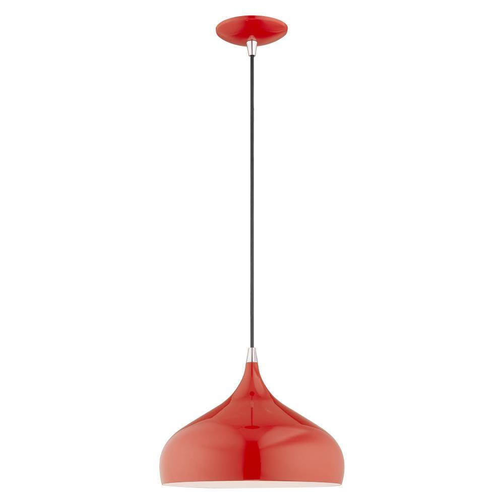 Livex Lighting Amador 1 - Light Pendant in  Shiny Red