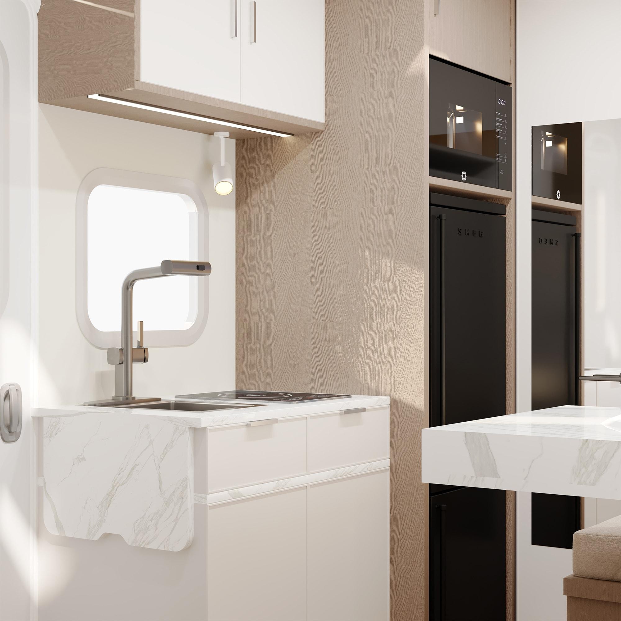 Mondawe Pull Down Kitchen Faucet