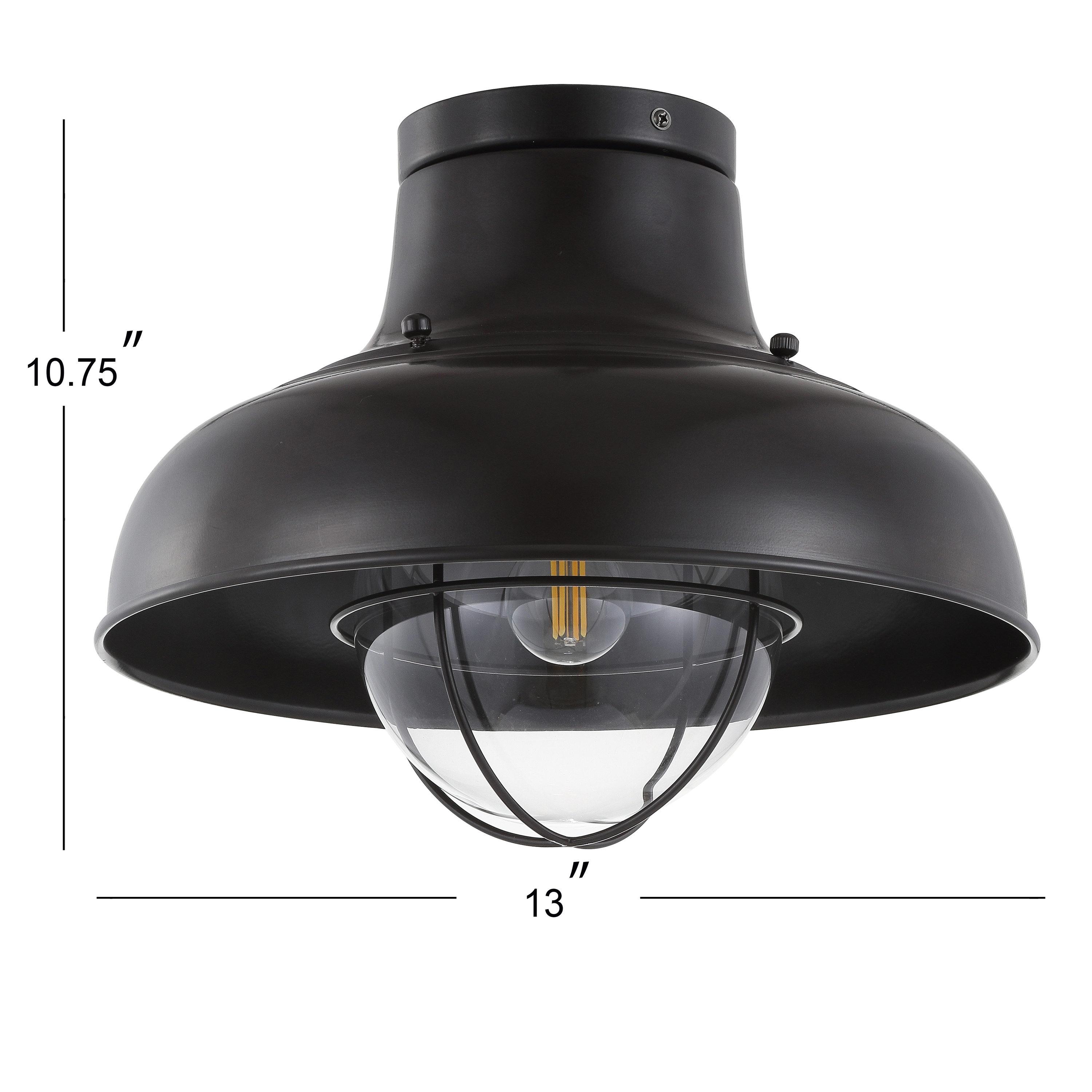 Cameron 13" Metal LED Semi-Flush Mount, Oil Rubbed Bronze
