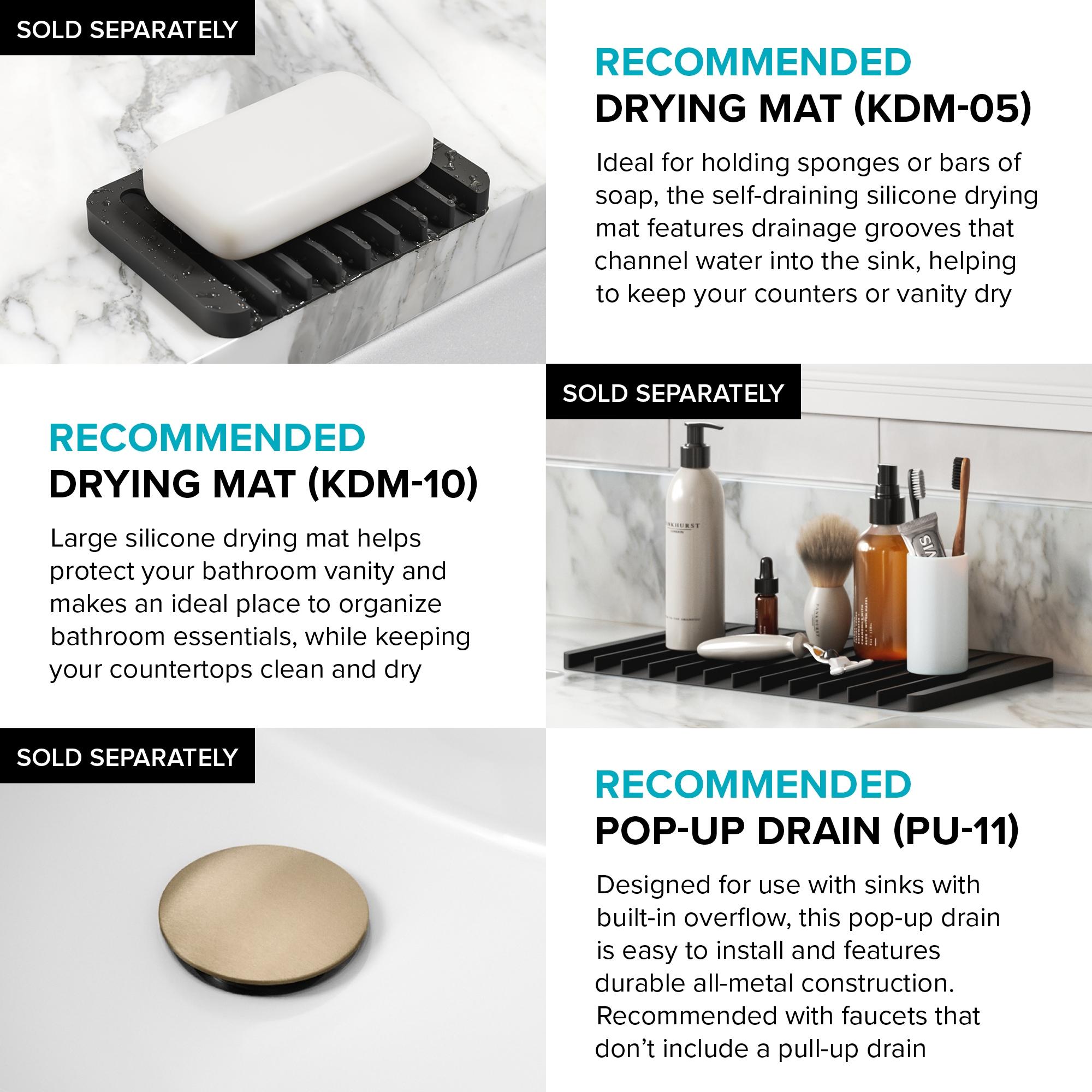 KRAUS Elavo. Rectangular Porcelain Ceramic Undermount Bathroom Sink In White With Overflow Drain, KCU-243