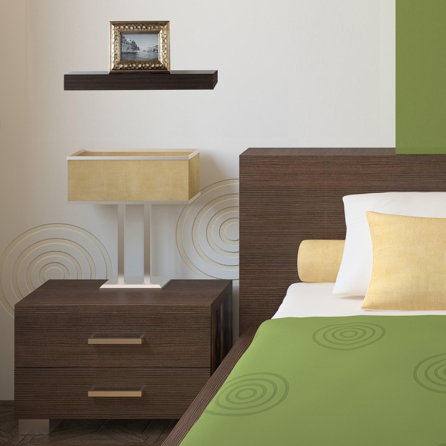 InPlace 24" Floating Shelf Wall Mounted Hidden Brackets Espresso : Modern Decor, Wood Composite, Includes Mounting Hardware