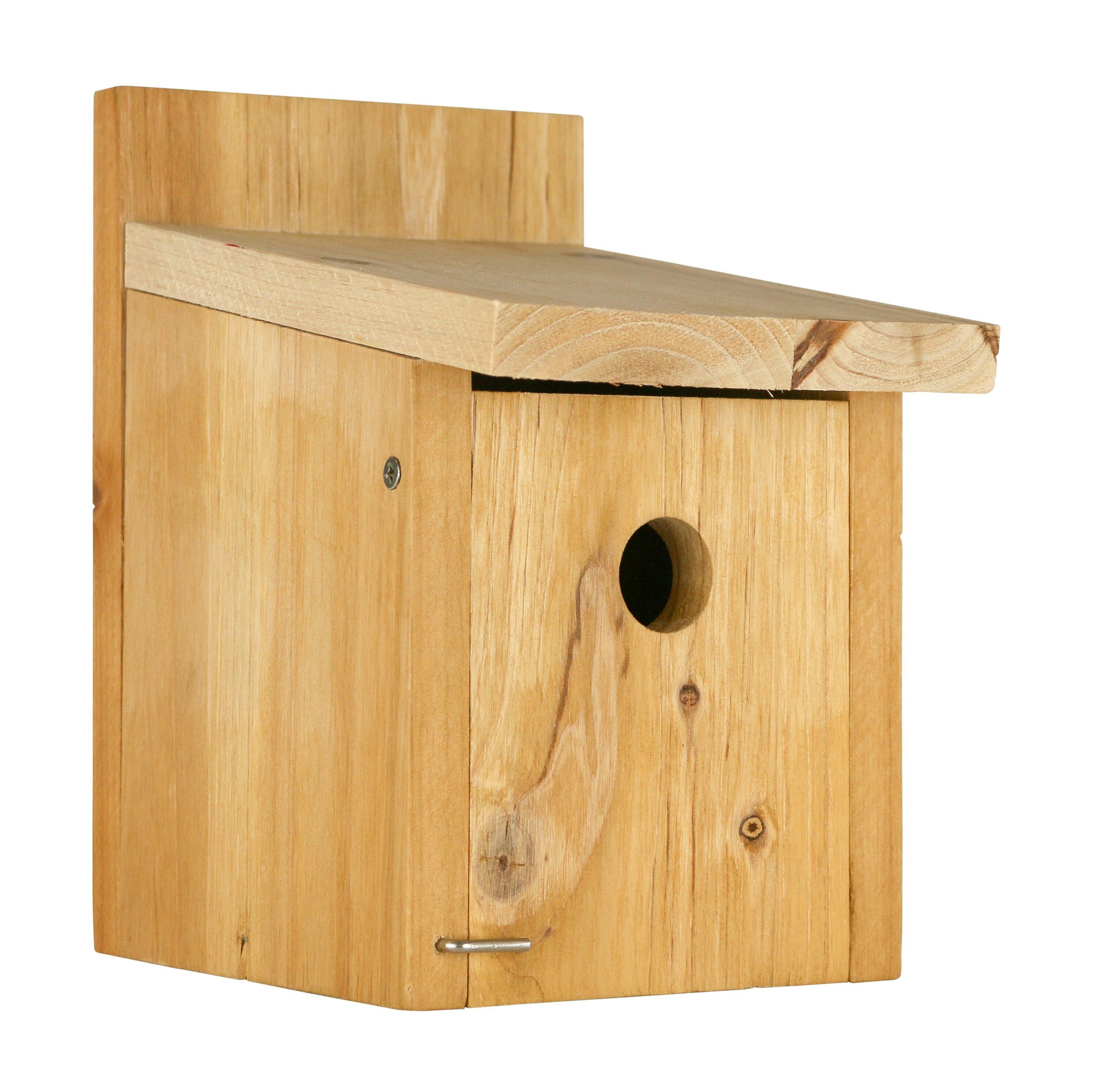 Light Stained Cedar Wren Birdhouse with Air Vents