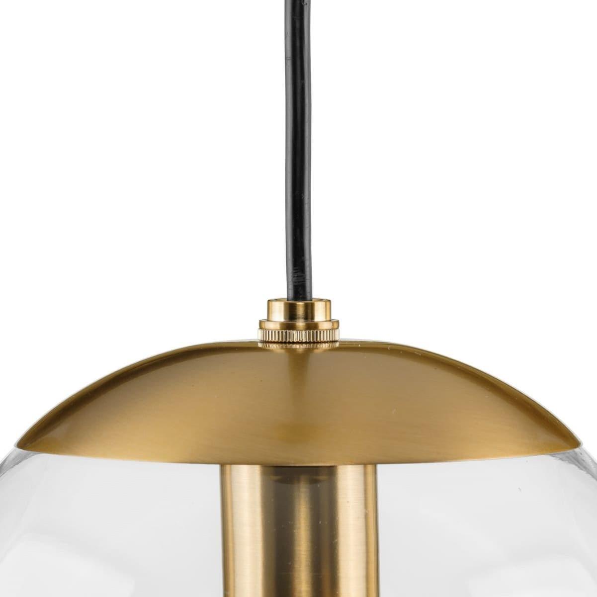 Progress Lighting P500311-109 Atwell - 1 Light Large Pendant   Brushed Bronze Finish with Clear Glass