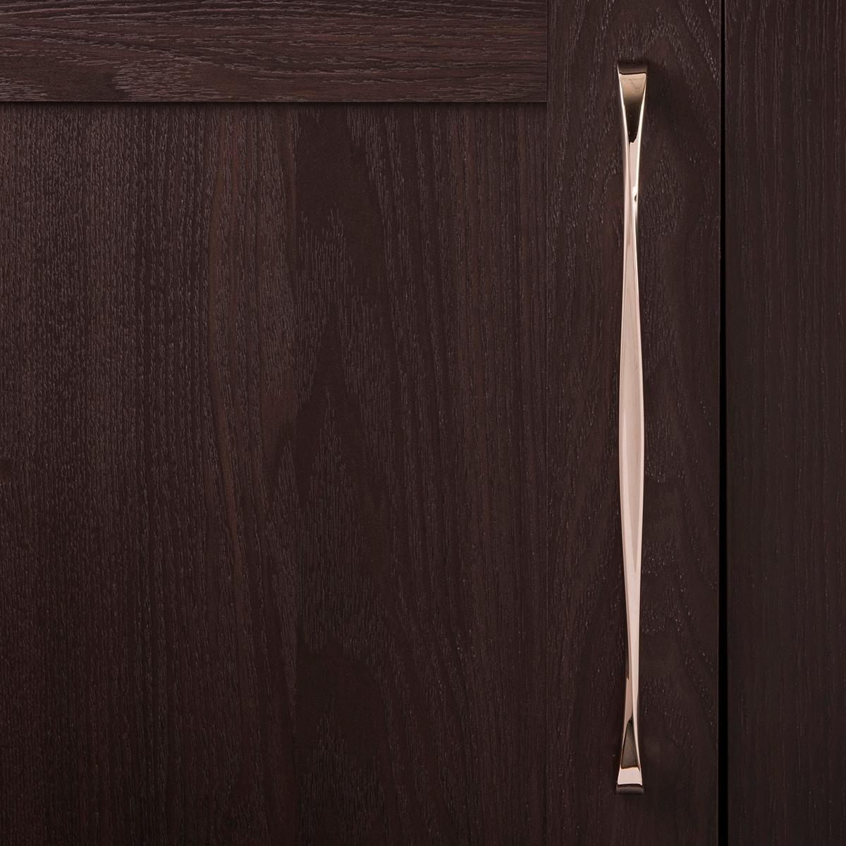 Hickory Hardware 1 Pack Solid Core Kitchen Cabinet Pulls, Luxury Cabinet Handles, Hardware for Doors & Dresser Drawers, 12 Inch Hole Center, Polished Nickel, Twist Collection