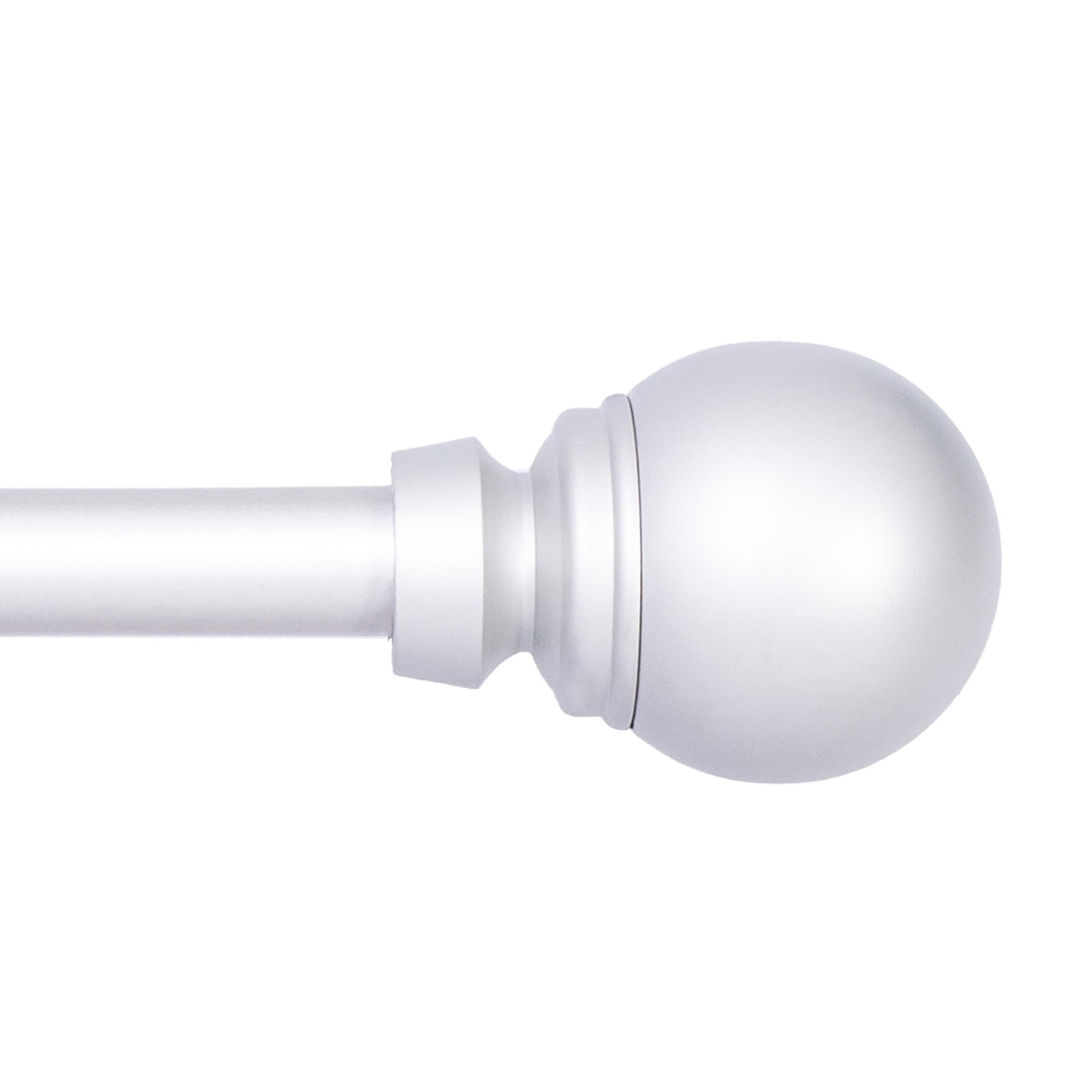 Kenney® Mae 5/8" Standard Decorative Window Curtain Rod, 28-48", Satin Nickel