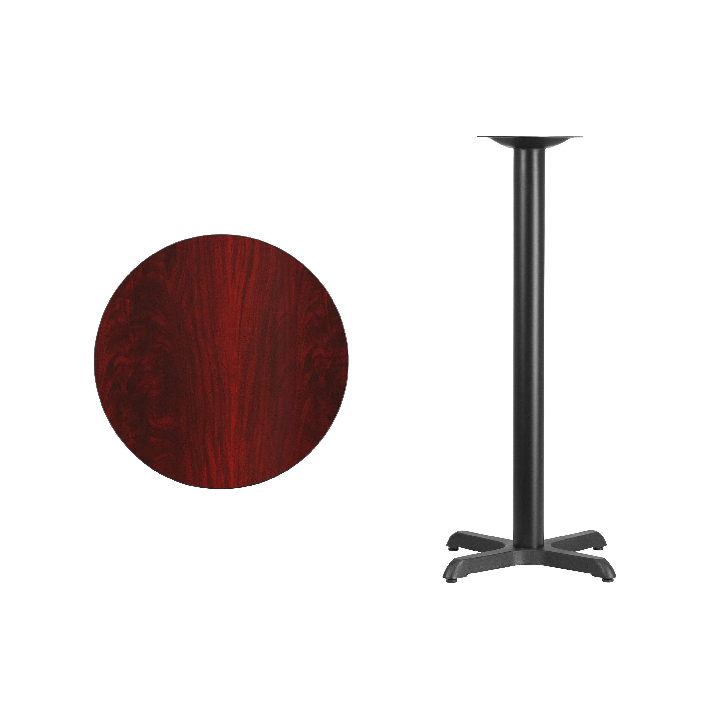 Flash Furniture Carrus Round Laminate Table Top with Height Table Base