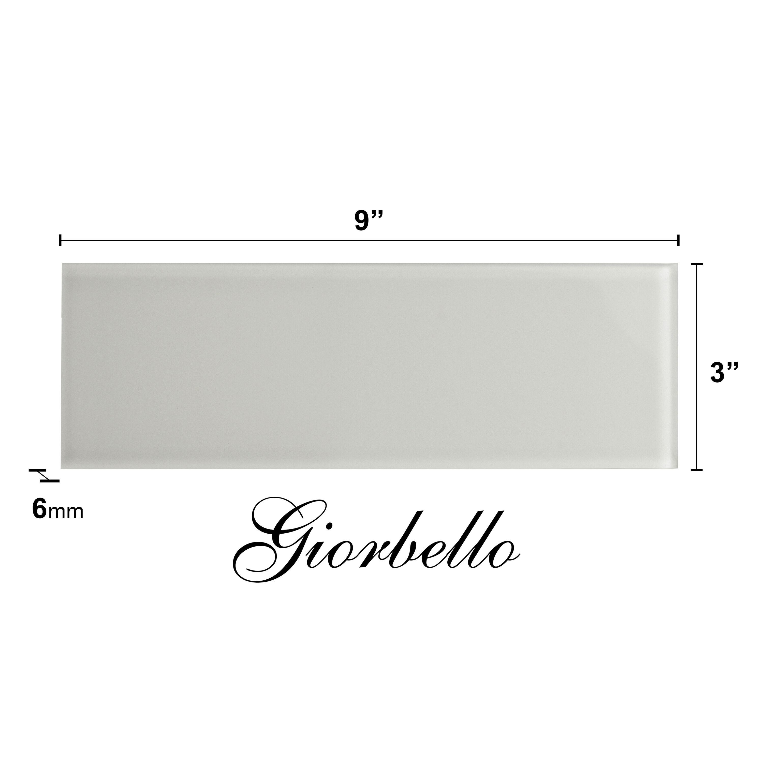 3" x 9" Glass Subway Tile