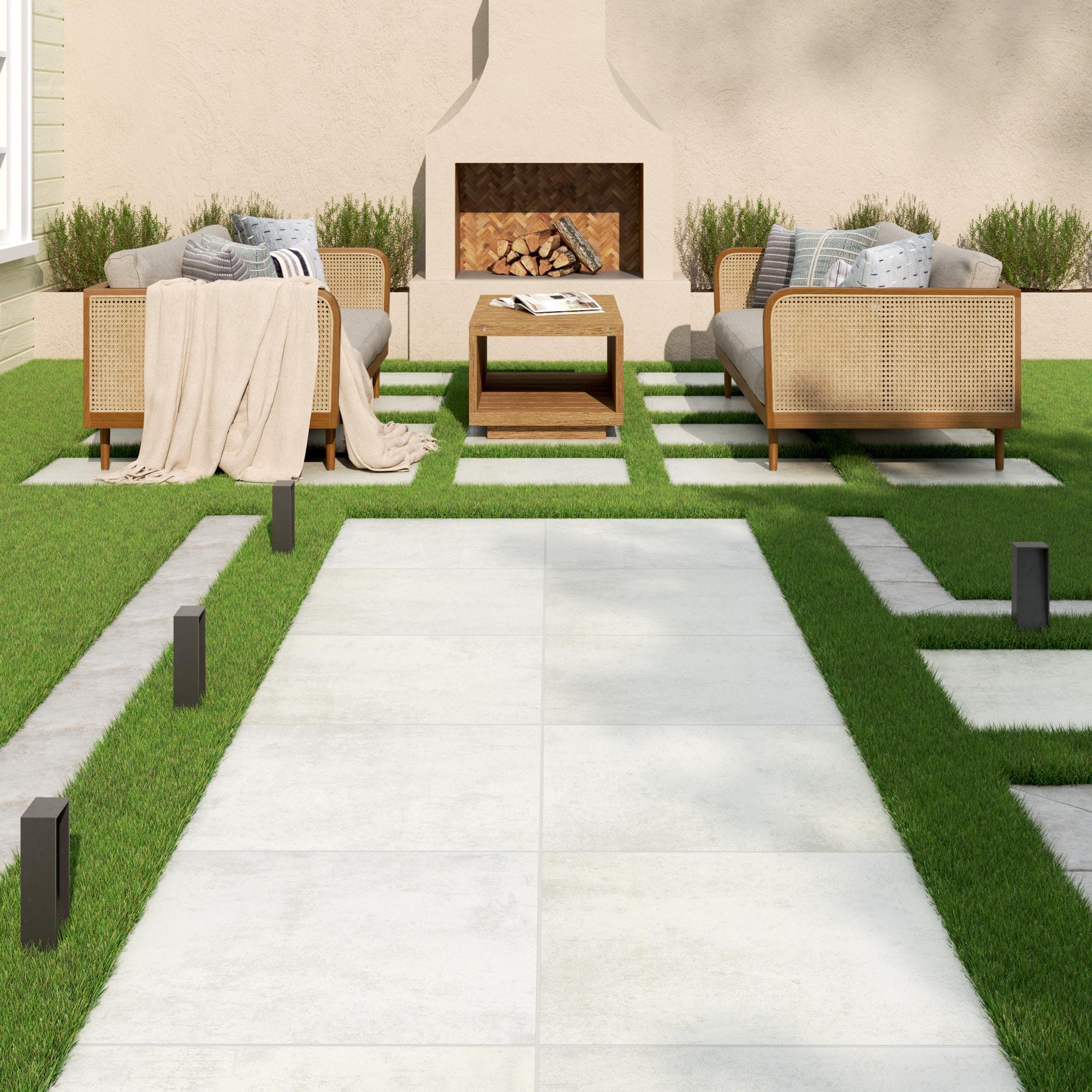 Ackland Modan 24 in. x 24 in. x 0.79 in. Matte Porcelain Stone Look Paver (4 sq. ft./unit, 2 Pieces)