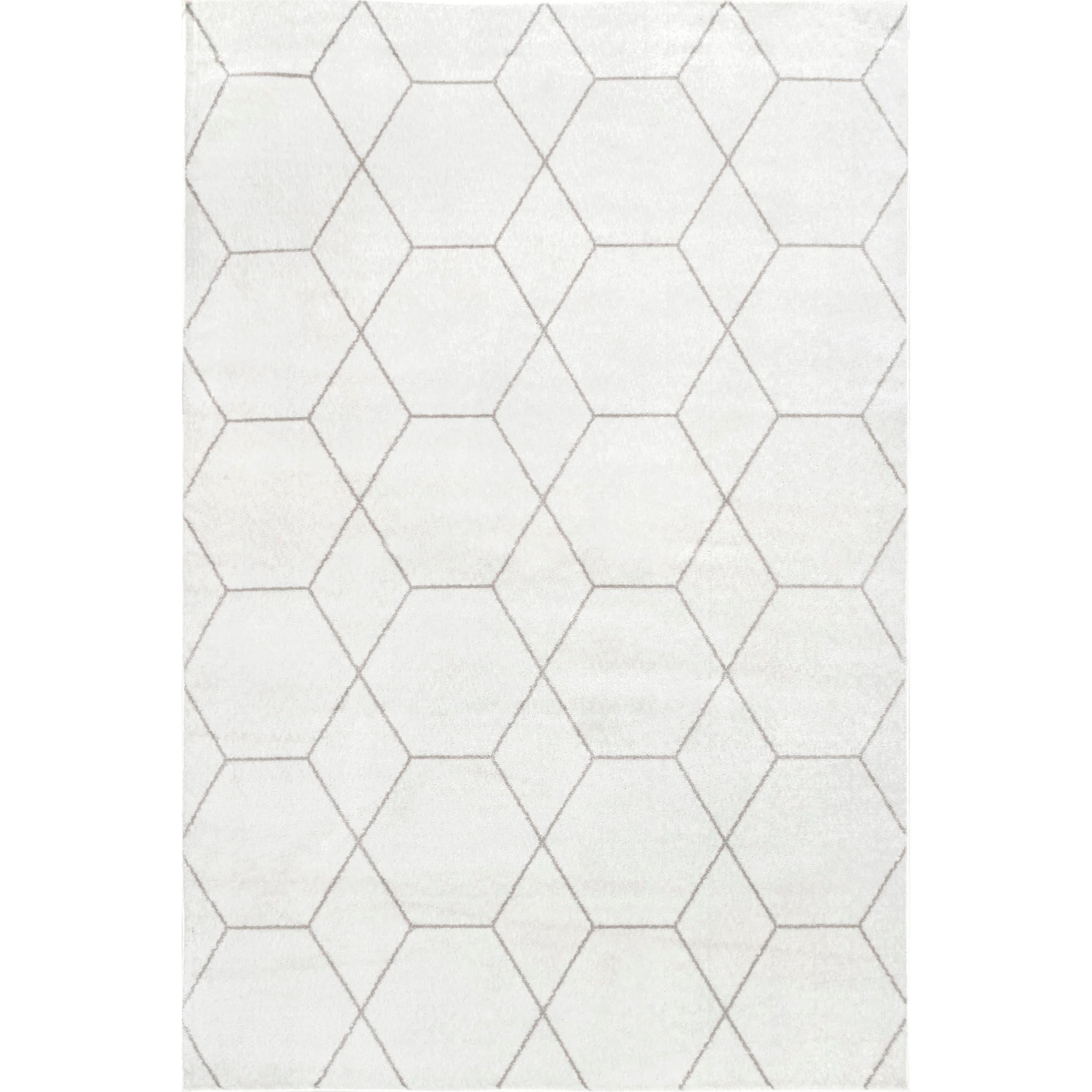 Nuloom Veronica Geometric 5x8 Indoor Area Rug for Living Room Bedroom Dining Room Kitchen, Beige/Ivory