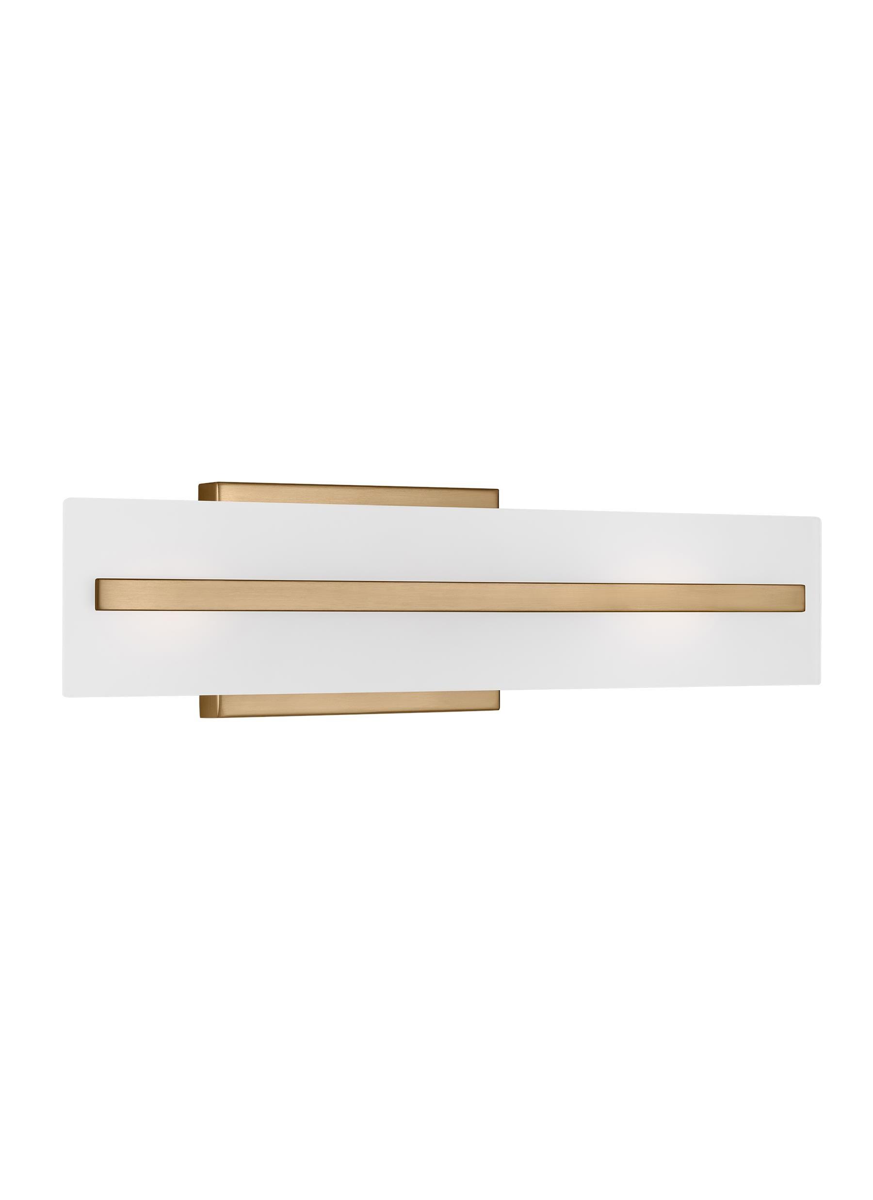 Dex Satin Brass Energy Star 2-Light Vanity with Etched Glass