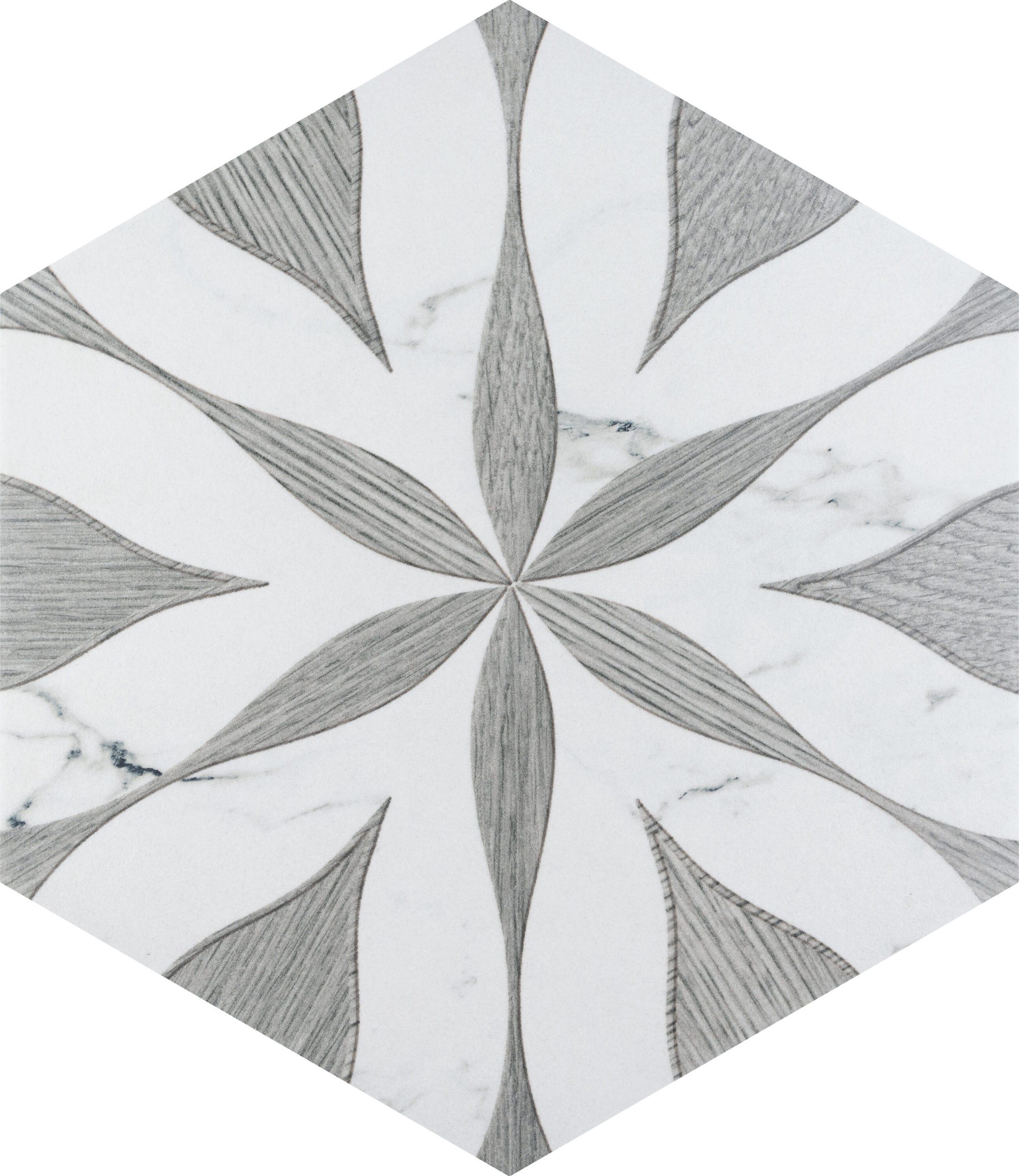 Llama Flower Loire 8-5/8 In. X 9-7/8 In. Porcelain Floral Look Wall & Floor Tile