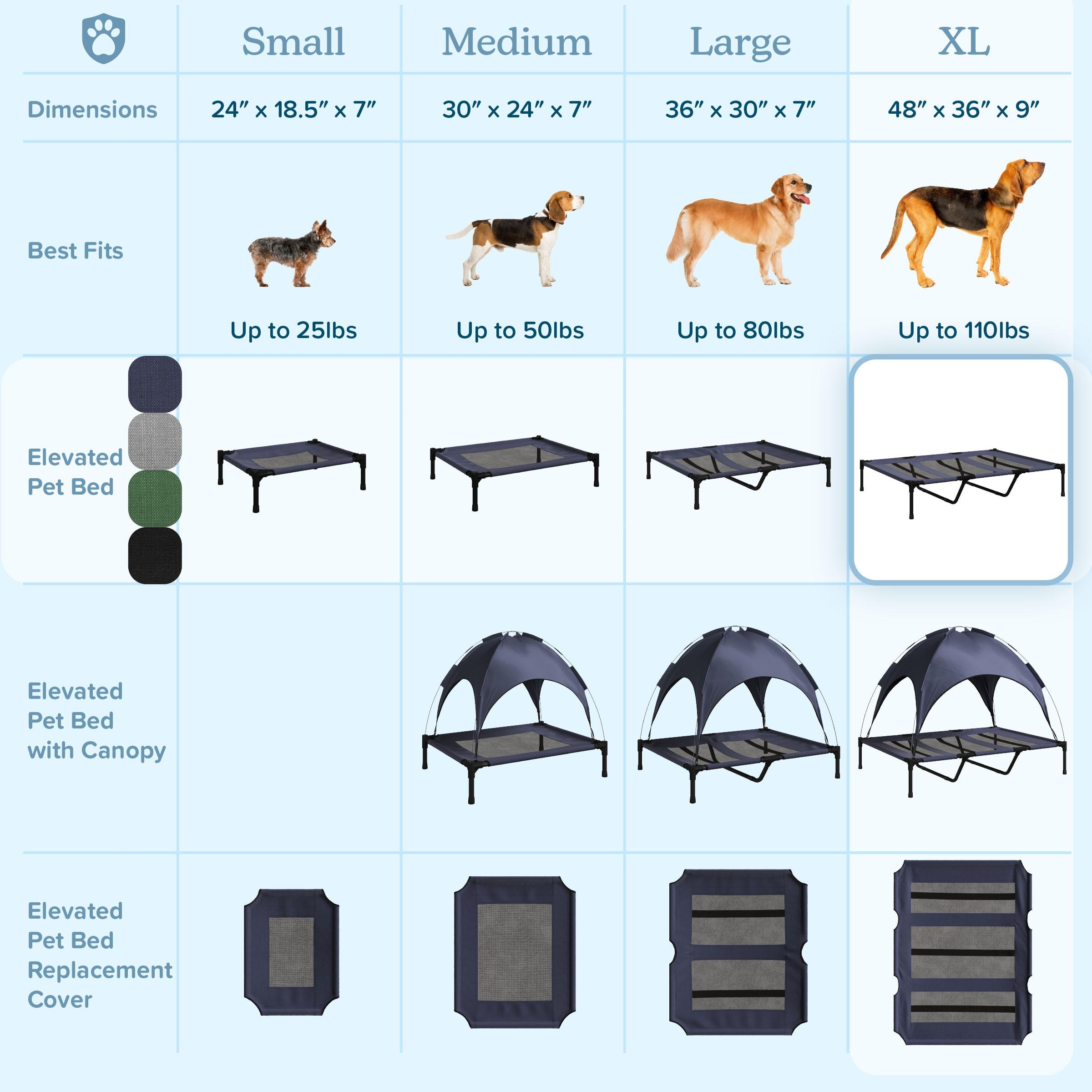 Pet Adobe Portable Raised Pet Bed with Nonslip Feet - Gray