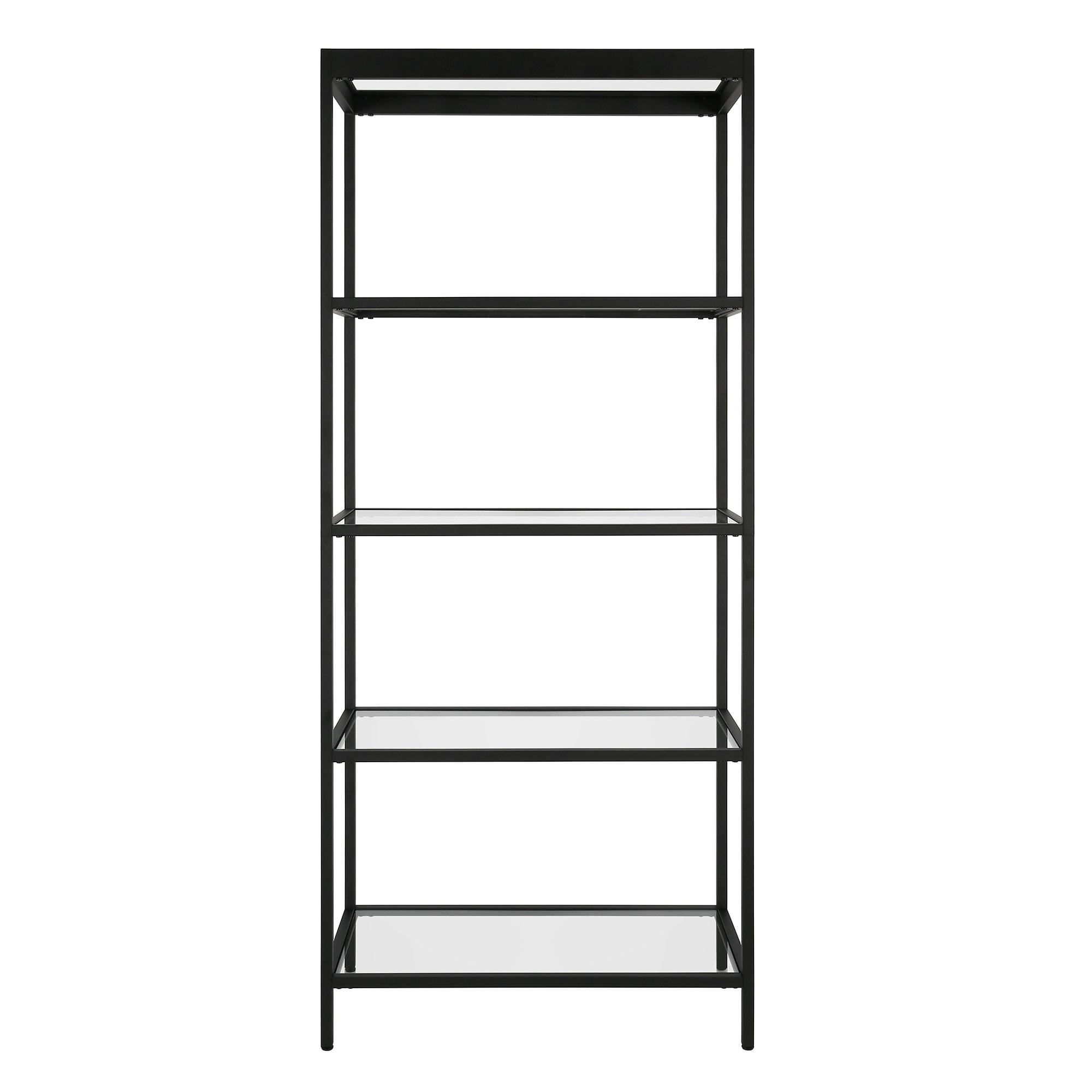 Evelyn&Zoe Alexis 30" Wide Rectangular Bookcase, Blackened Bronze