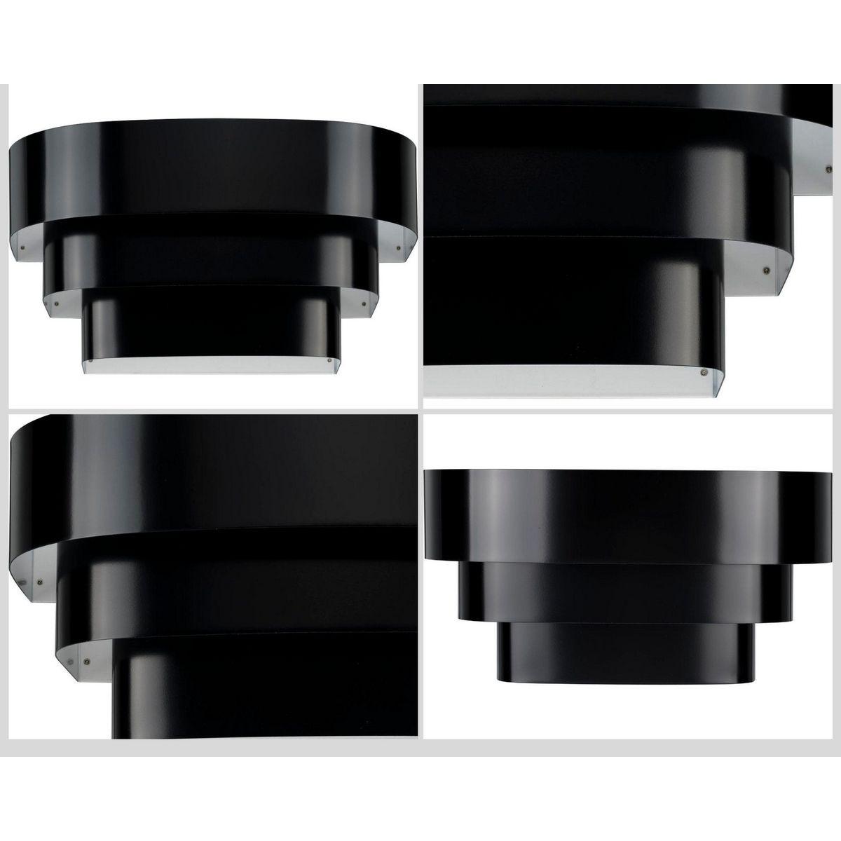 Progress Lighting, Tri-Band Louver, 1-Light Wall Sconce, Matte Black, Metal Shade, Steel, 7" W x 7" H x 14" L, 100W MED, BL